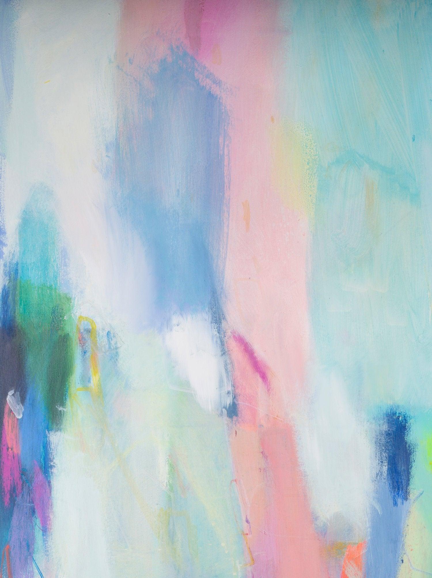 Abstract print, large modern wall art, abstract painting print, blue wall decor, living room wall art, Camilo Matis - camilomattis.com