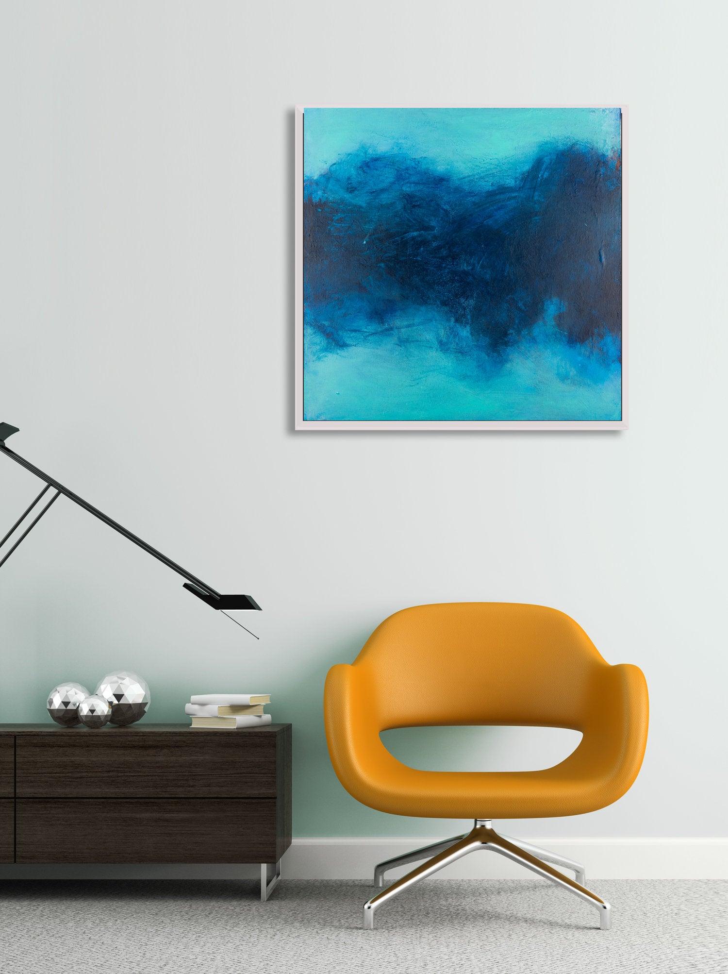Blue ocean wall art decor, Canvas art abstract painting, Canvas painting, Colorful Abstract Art Acrylic painting by Camilo Mattis - camilomattis.com