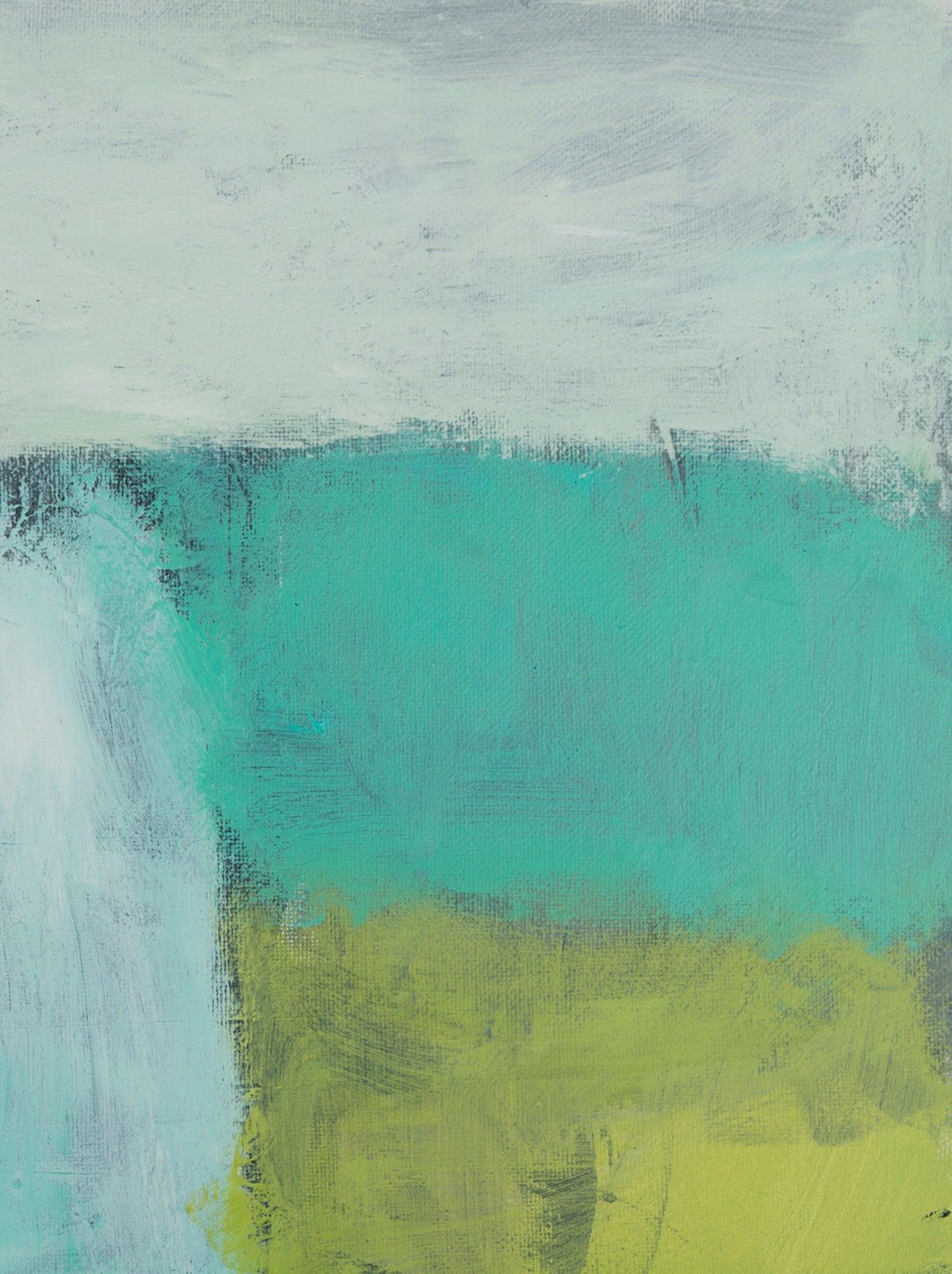 Large Teal Canvas art abstract painting, teal wall art decor, Abstract Beach Art, green Abstract Art Acrylic painting - camilomattis.com