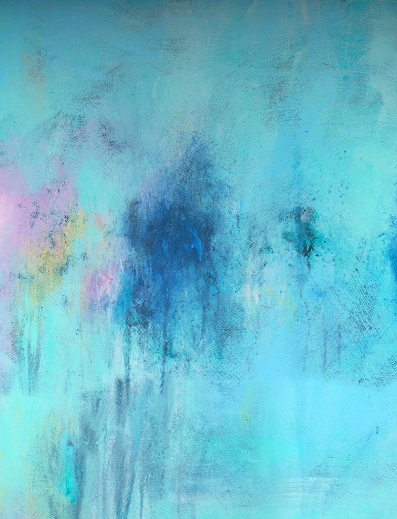 Abstract Print, abstract painting, Teal And Blue, Architecture Art, Modern Art, Apartment Decor, Living Room Wall Art, Large Print - camilomattis.com