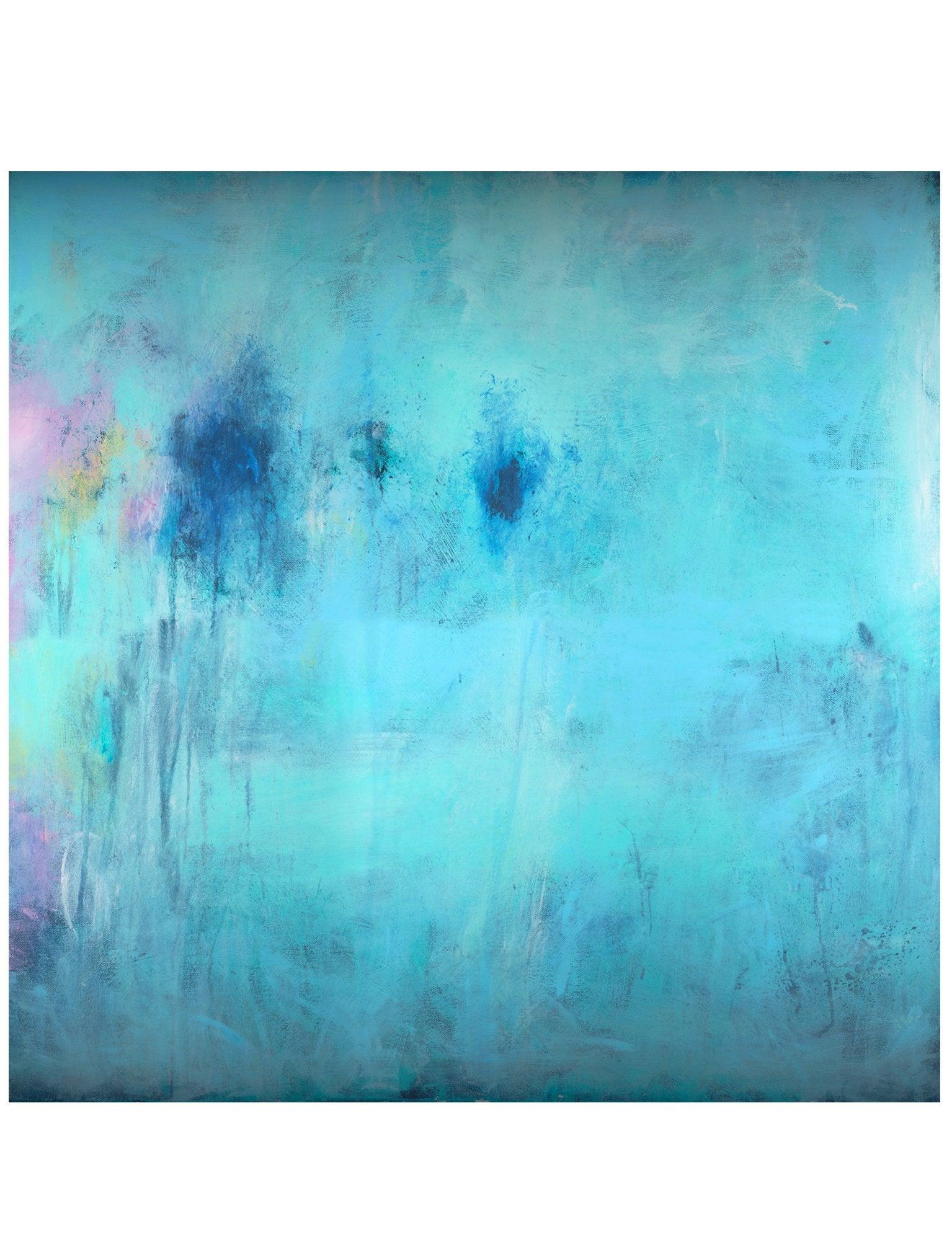 Abstract Print, abstract painting, Teal And Blue, Architecture Art, Modern Art, Apartment Decor, Living Room Wall Art, Large Print - camilomattis.com