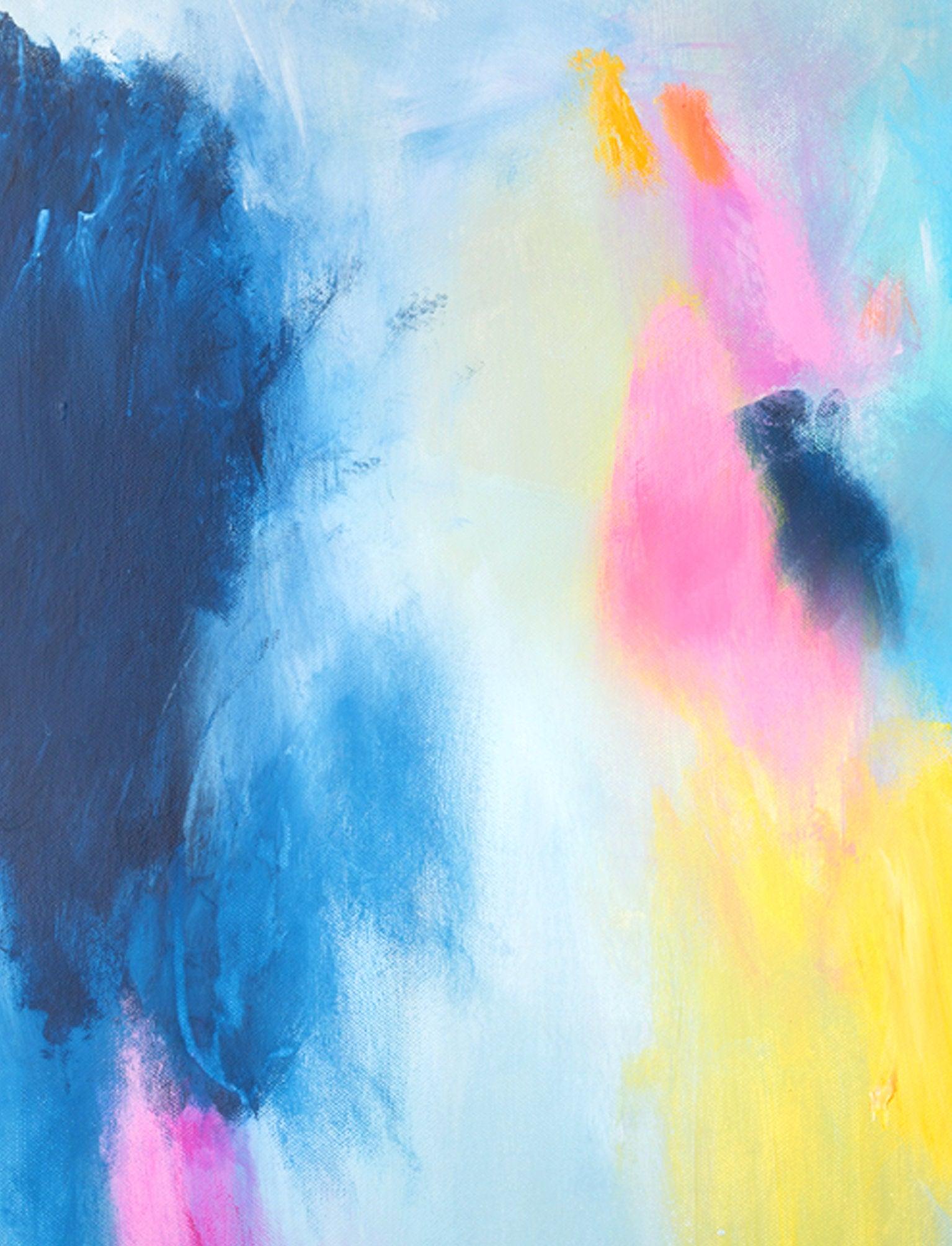 Blue wall art print abstract painting print apartment decor art print teal blue art print by Camilo Mattis - camilomattis.com
