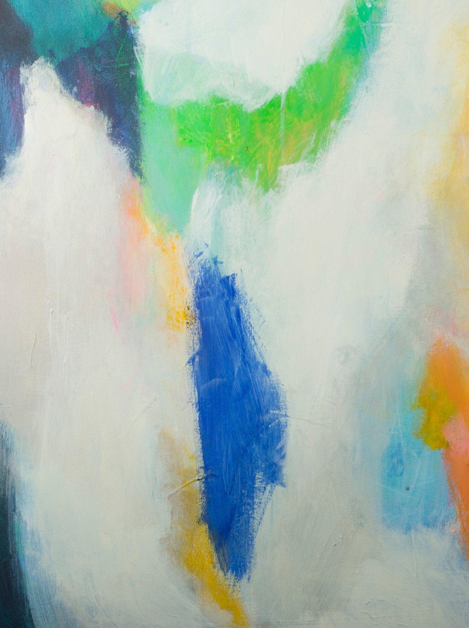 Extra large wall art abstract painting, wall art print, abstract art print, teal wall art decor by Camilo Matti - camilomattis.com