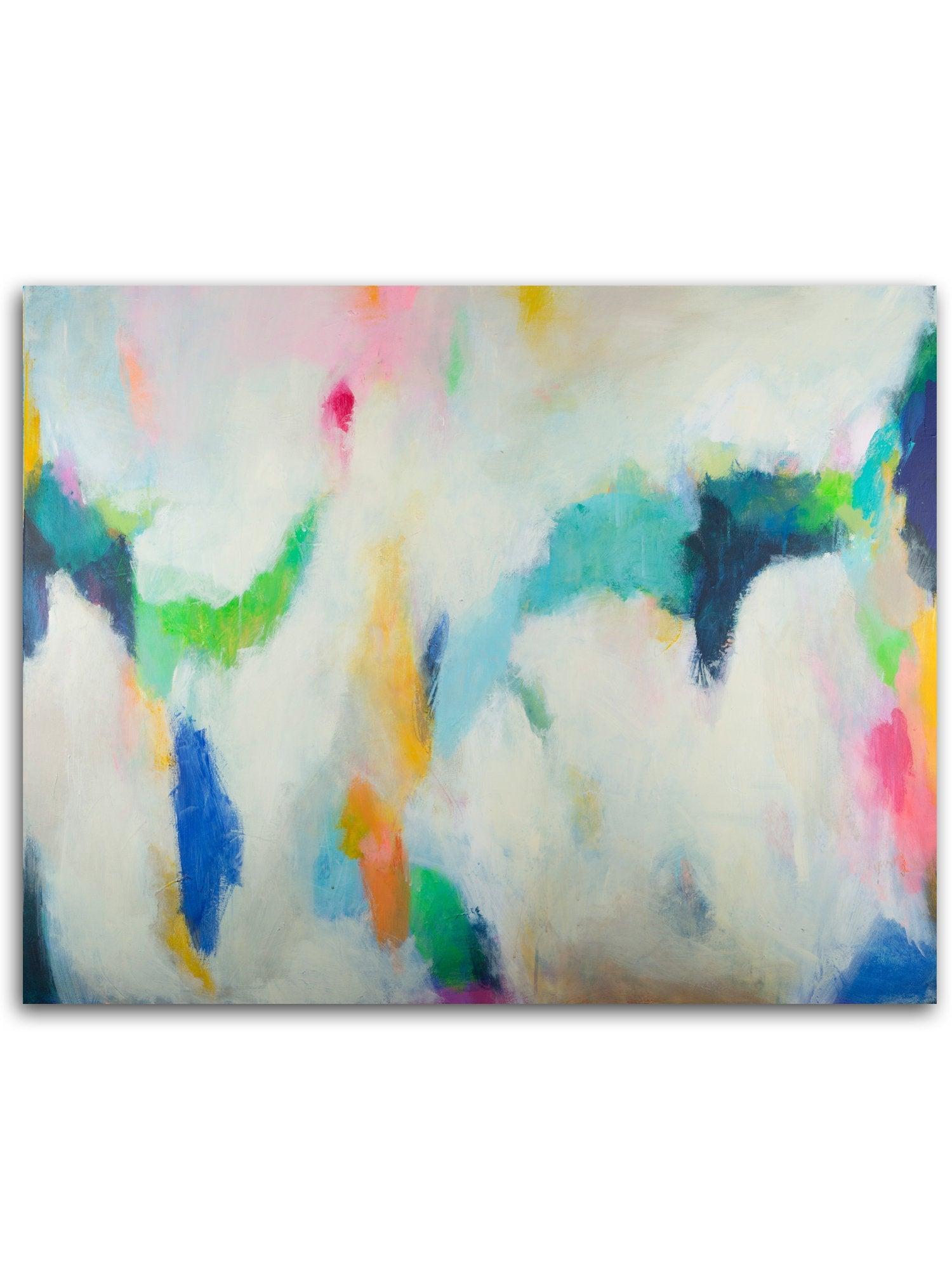 Extra large wall art abstract painting, wall art print, abstract art print, teal wall art decor by Camilo Matti - camilomattis.com