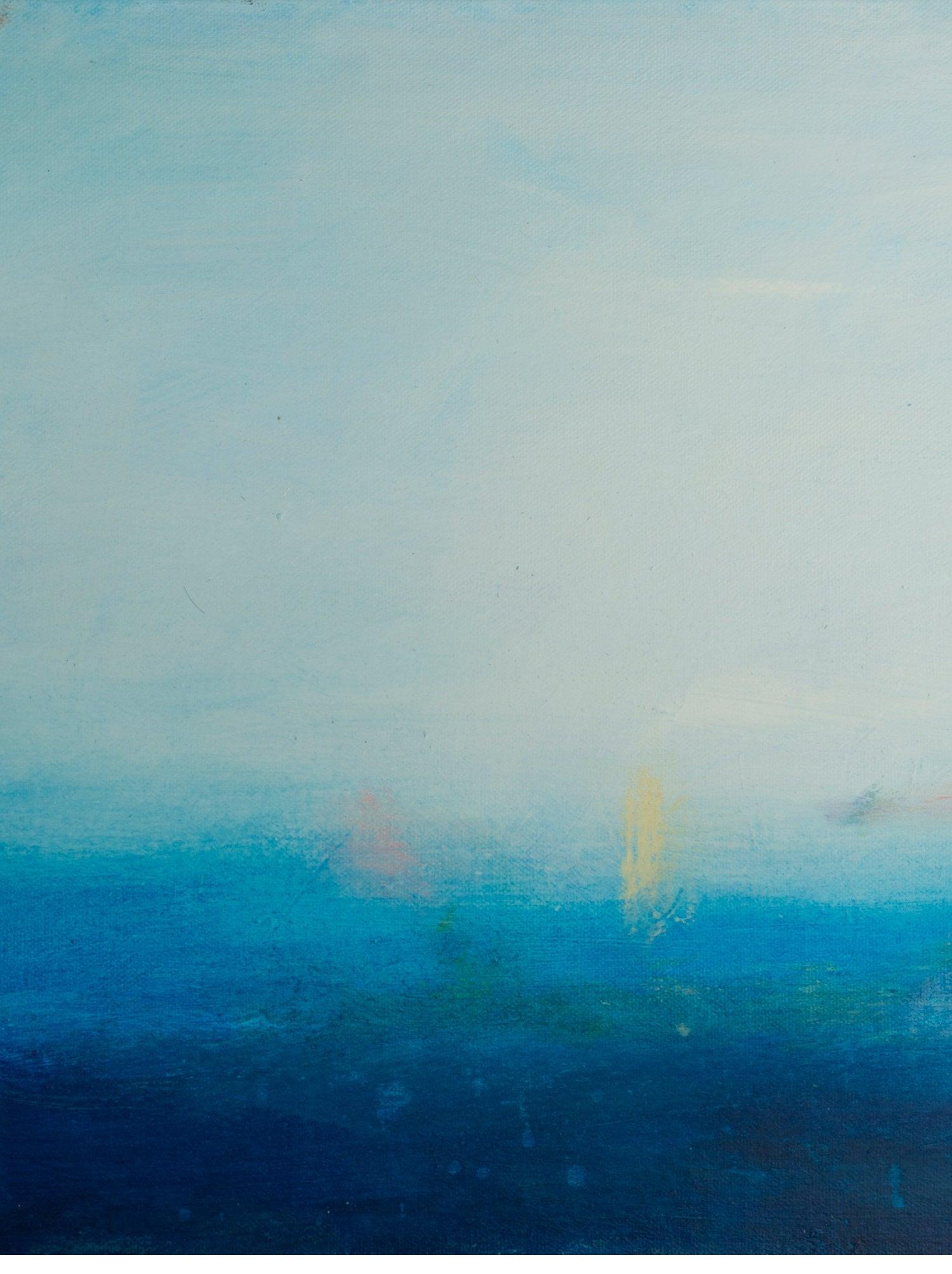 Blue landscape painting coastal painting original beach decor coastal decor nature wall art by Camilo Matti - camilomattis.com