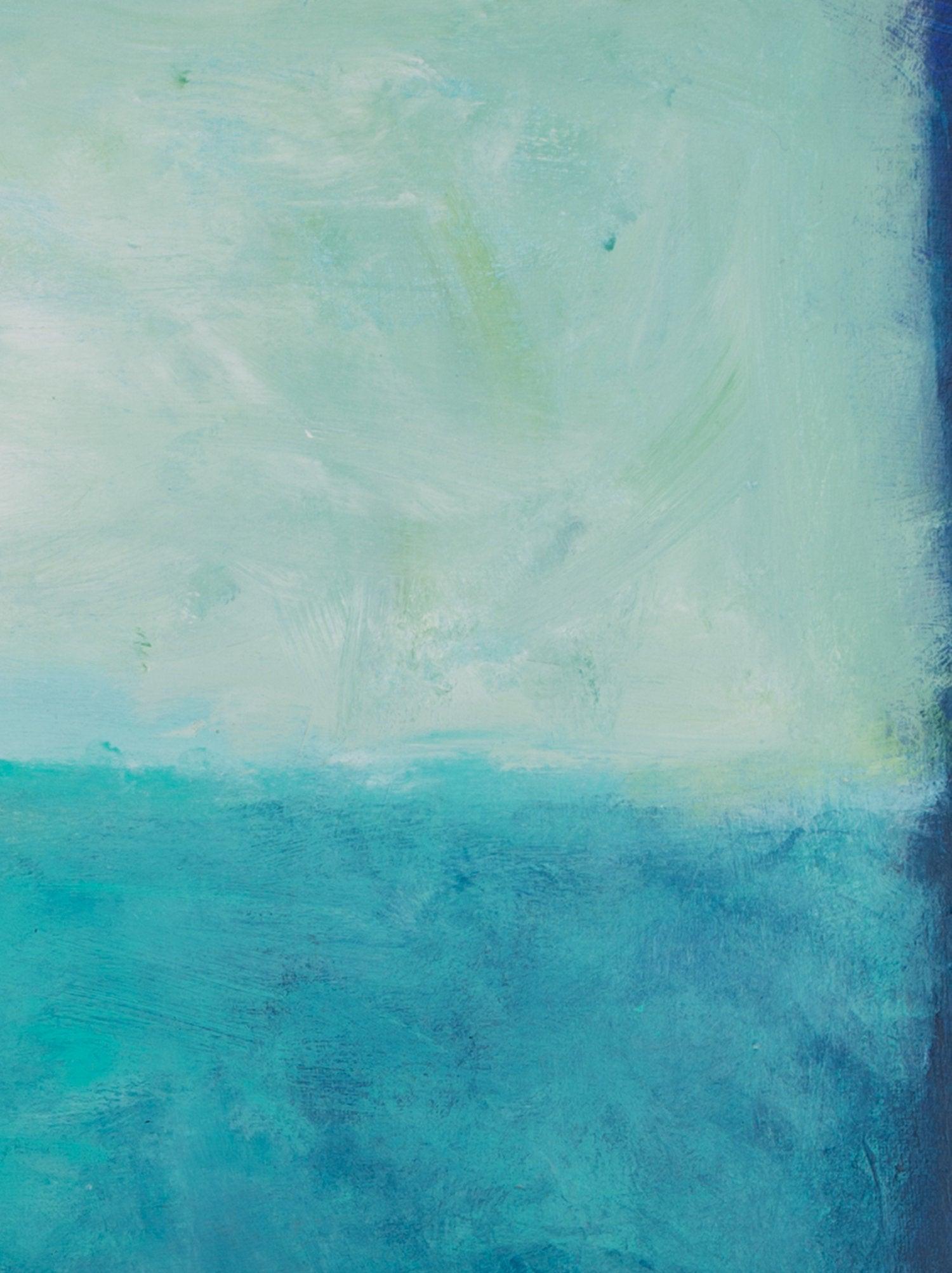Blue Canvas art abstract painting, ocean wall art decor, Abstract Beach Art, Colorful Abstract Art Acrylic painting by Camilo Mattis - camilomattis.com
