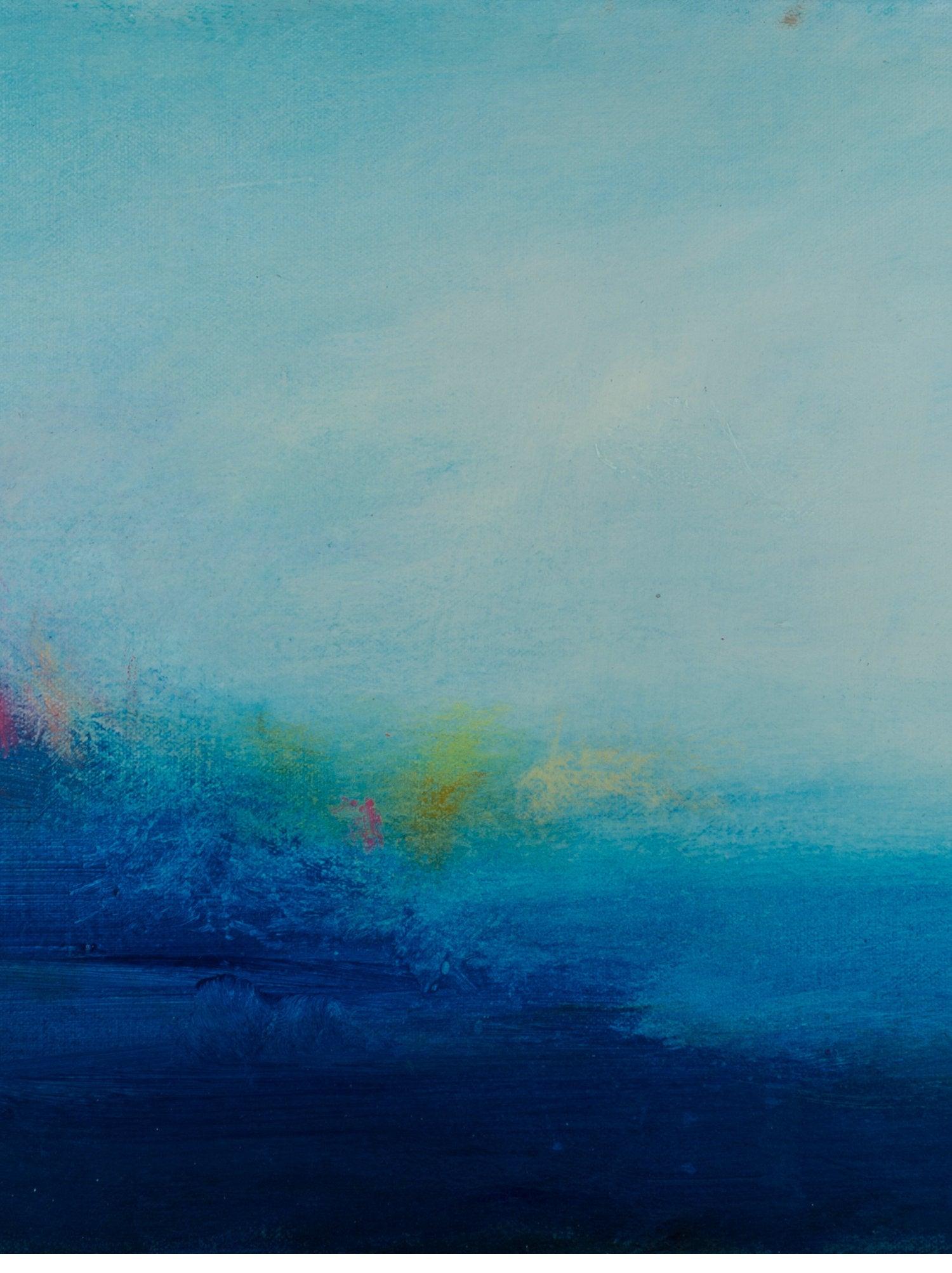 Blue landscape painting coastal painting original beach decor coastal decor nature wall art by Camilo Matti - camilomattis.com
