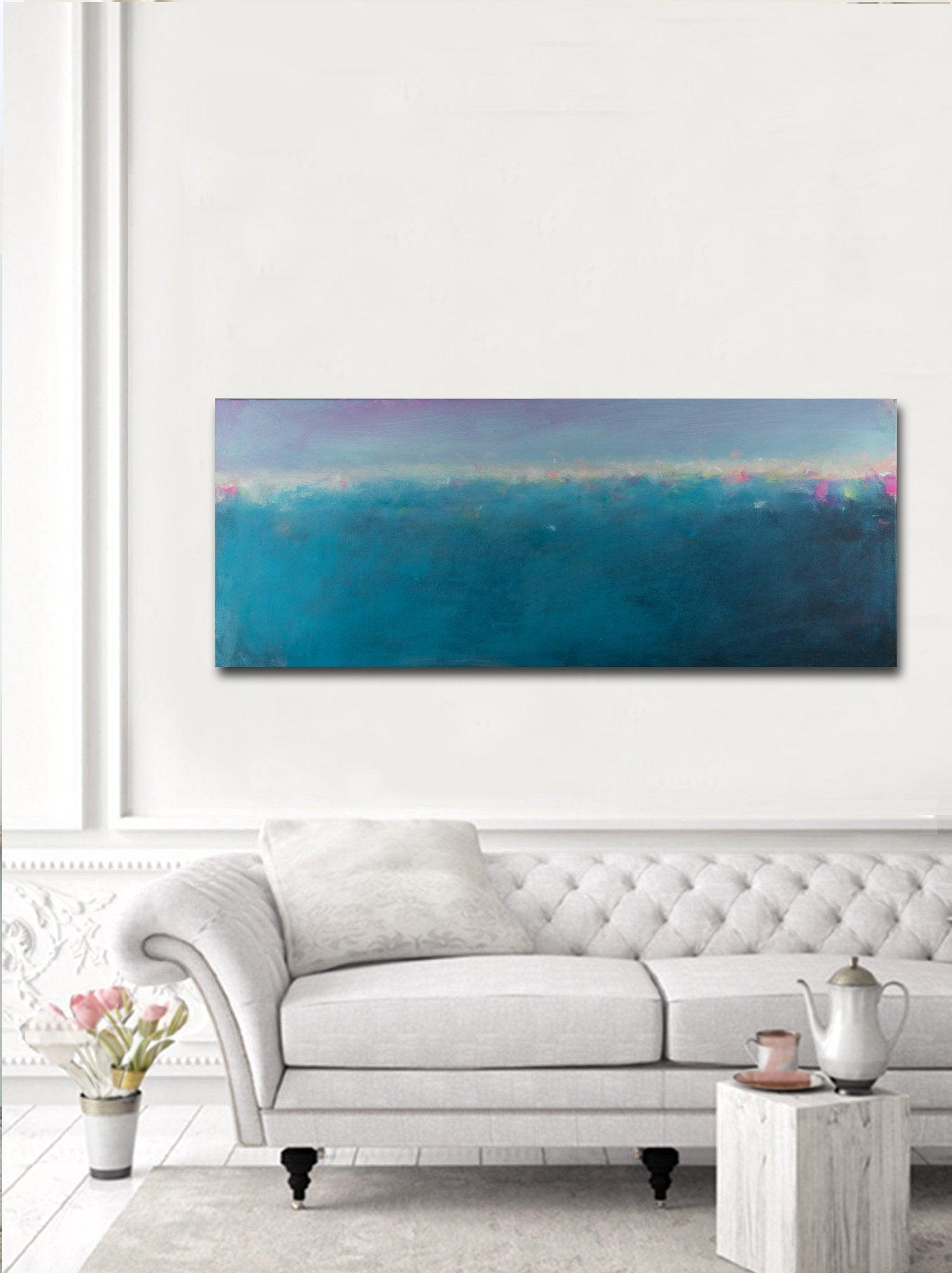 Coastal wall decor beach wall art blue abstract art nautical decor beach house decor teal blue abstract by Camilo Mattis - camilomattis.com