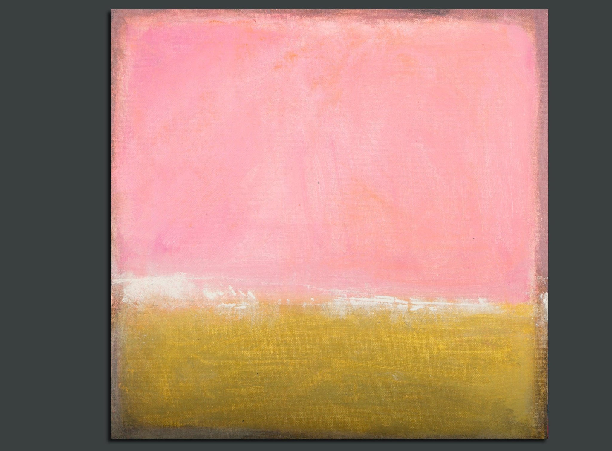 Pink and yellow extra large wall art, Pink minimalist wall art contemporary art by Camilo Mattis - camilomattis.com