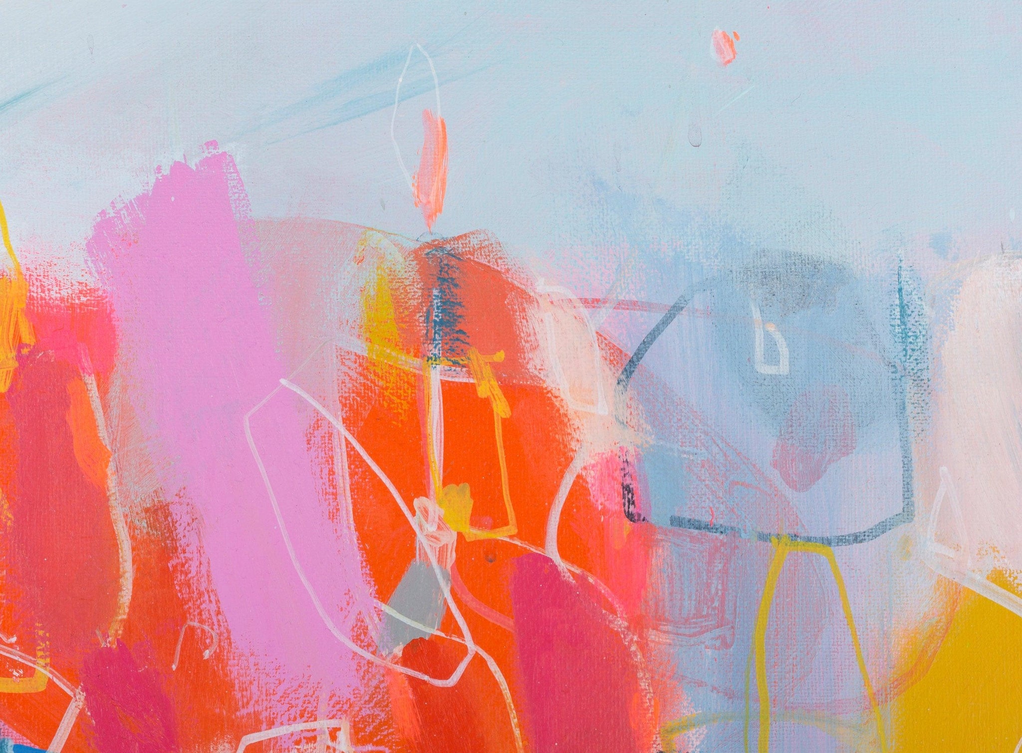 extra large colorful abstract modern wall art pop art abstract original painting by Camilo Mattis - camilomattis.com