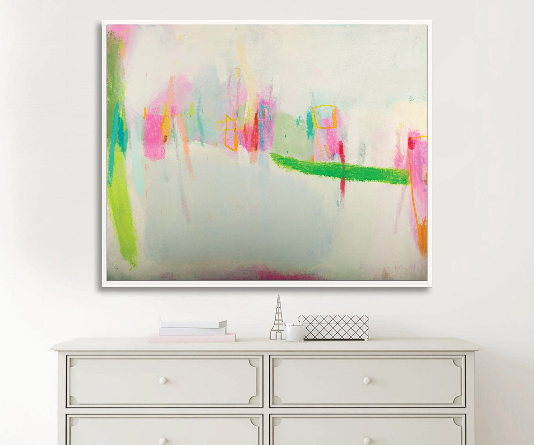 Pink minimalist print abstract wall art, modern landscape print art extra large wall art by Camilo Mattis - camilomattis.com