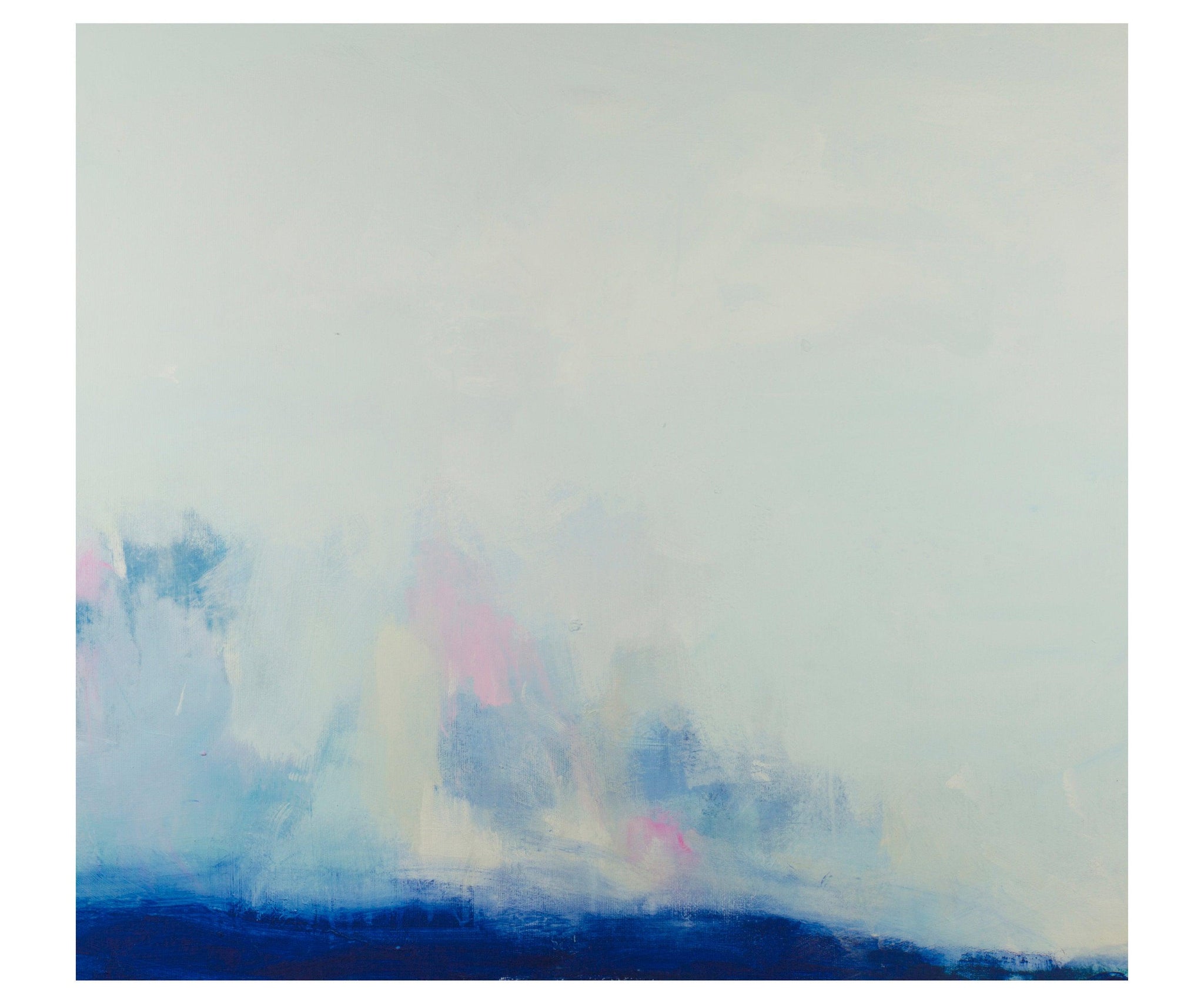 Light blue ocean cloud painting tale landscape original painting seascape painting on canvas by Camilo Mattis - camilomattis.com