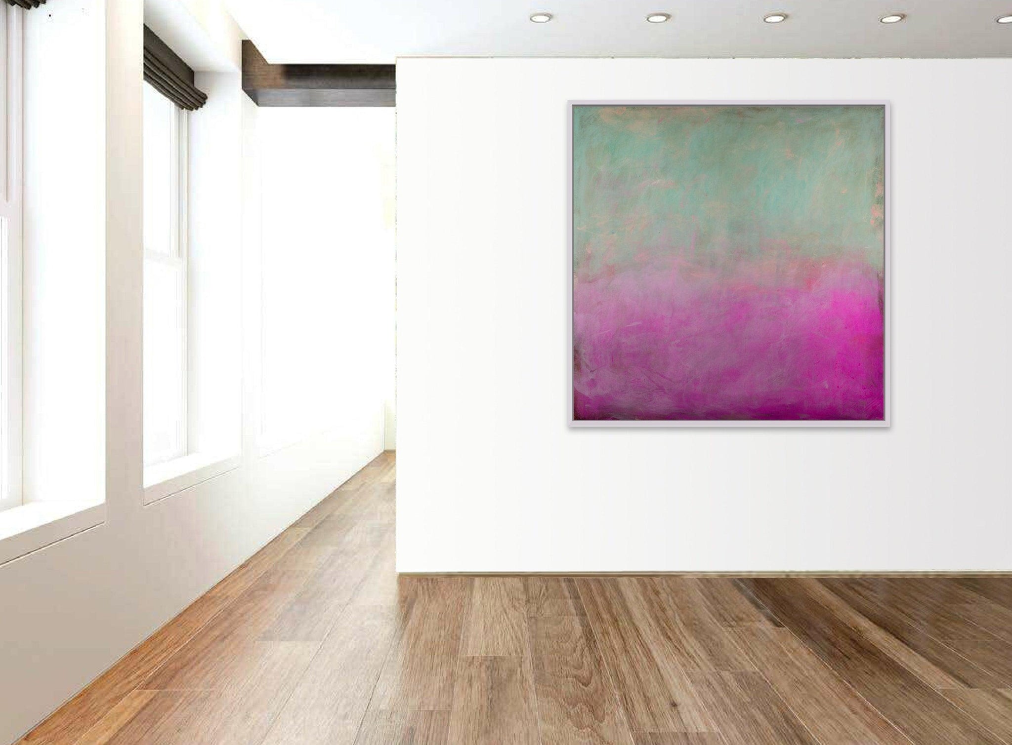 Extra large print teal wall art teal decor pink and teal art pink wall art print minimalist art by Camilo Mattis - camilomattis.com