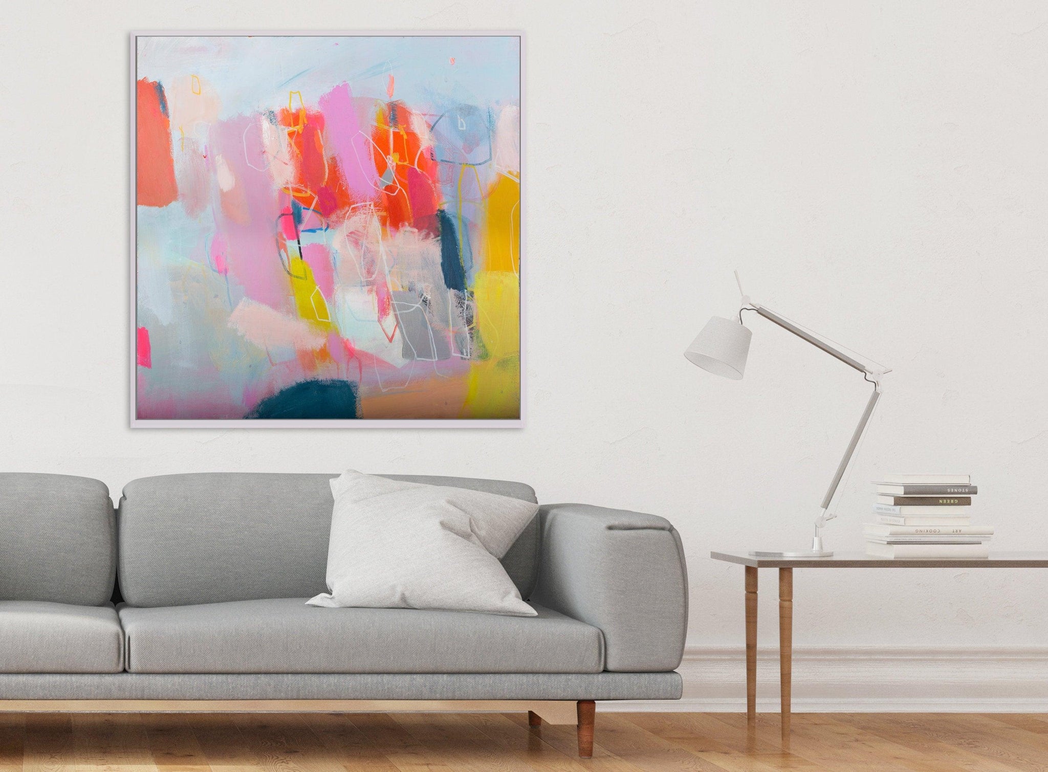 extra large colorful abstract modern wall art pop art abstract original painting by Camilo Mattis - camilomattis.com