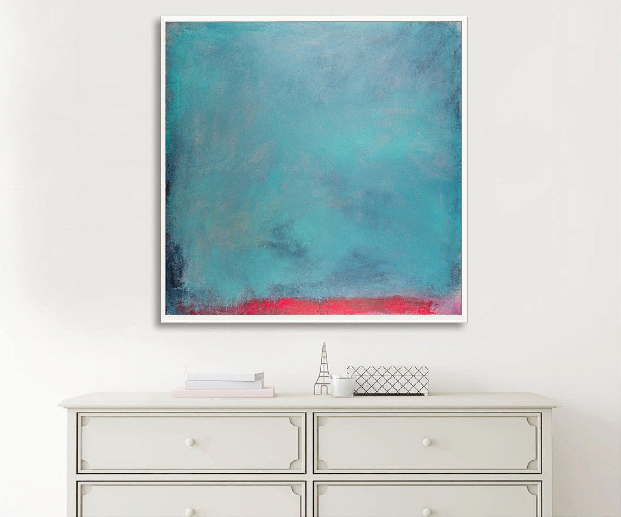 extra large blue painting landscape art original painting on canvas blue sky painting by Camilo Mattis - camilomattis.com