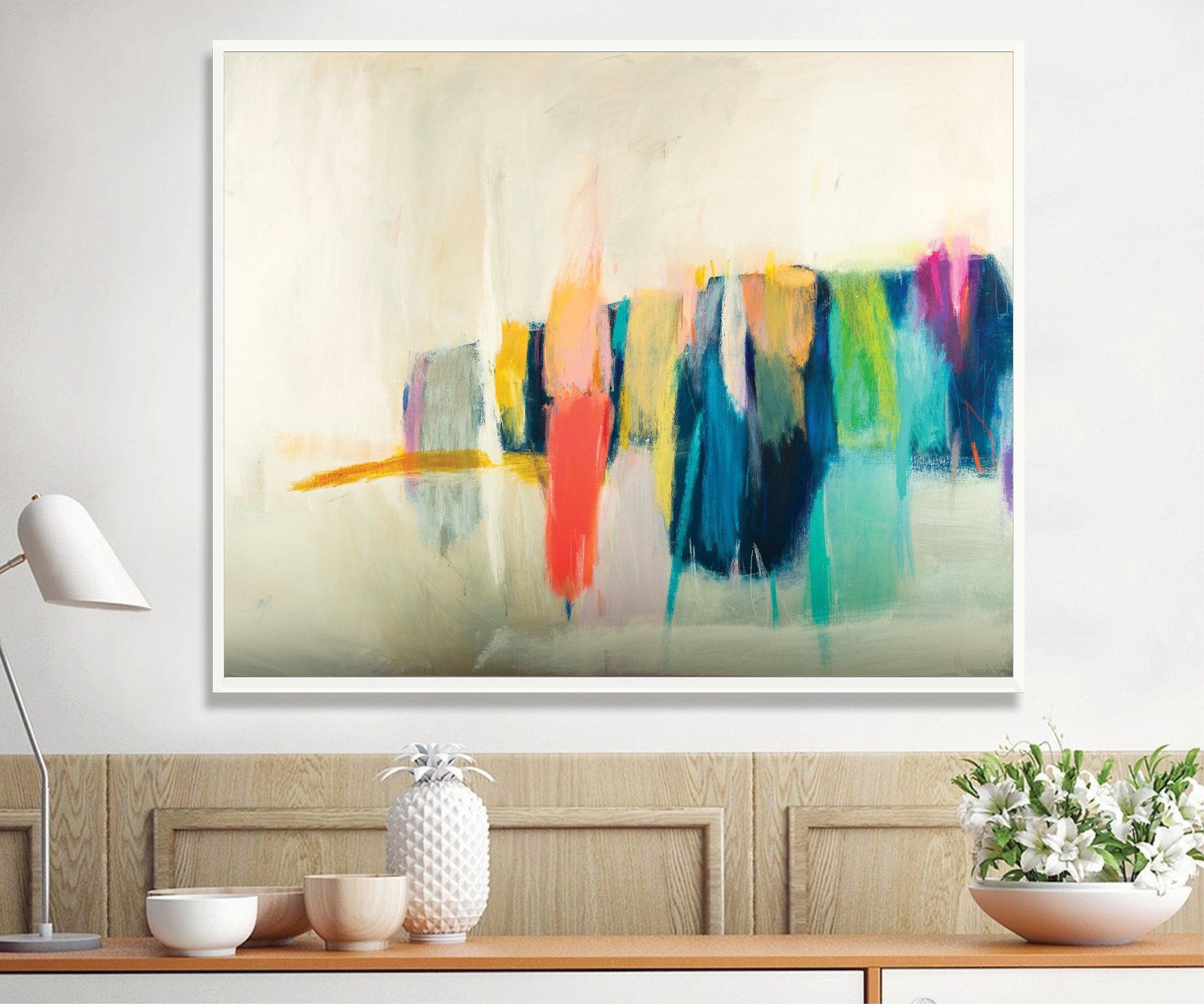 Colorful abstract painting, canvas painting, large wall art, abstract canvas art by Camilo Mattis - camilomattis.com