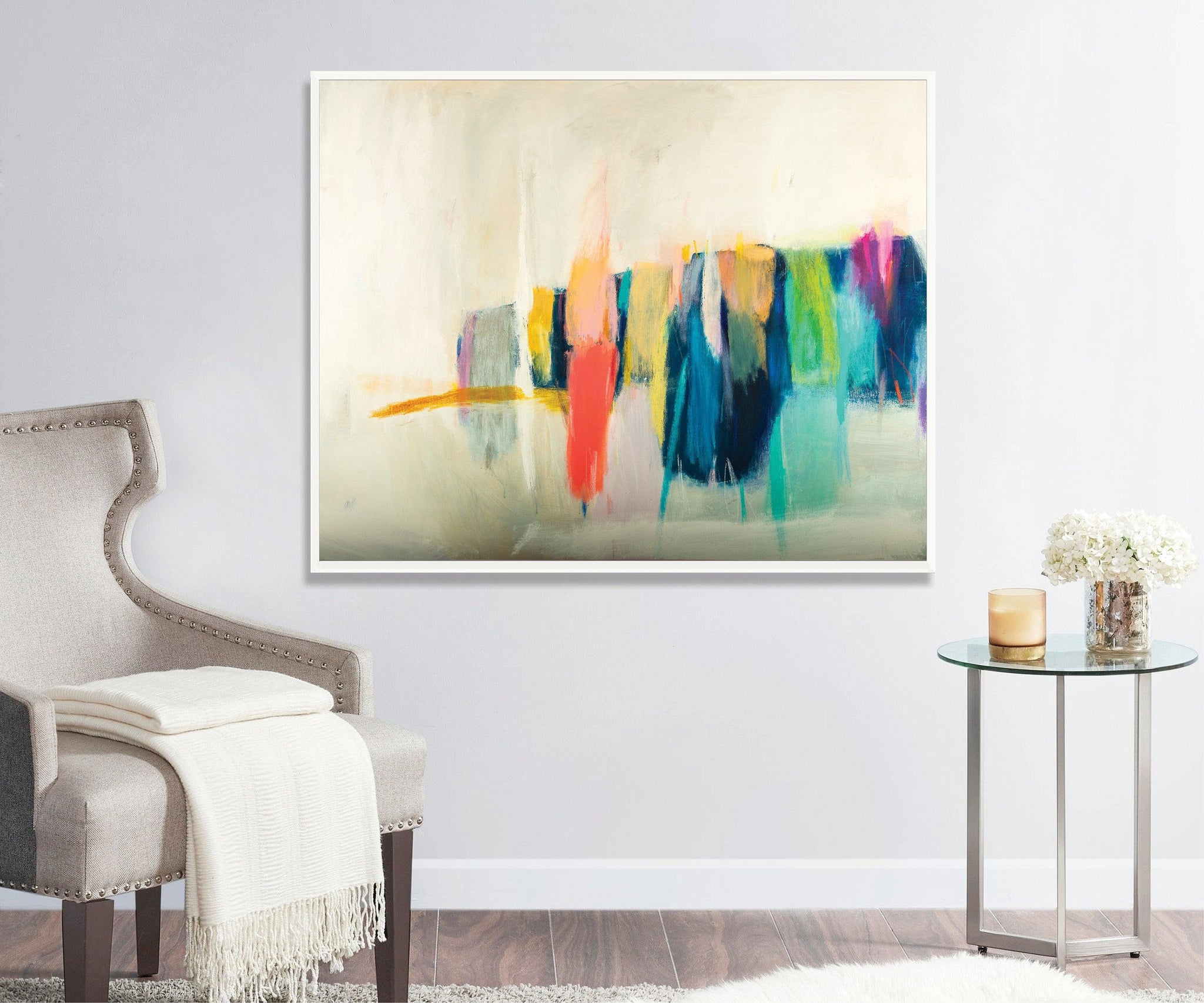 Colorful abstract painting, canvas painting, large wall art, abstract canvas art by Camilo Mattis - camilomattis.com
