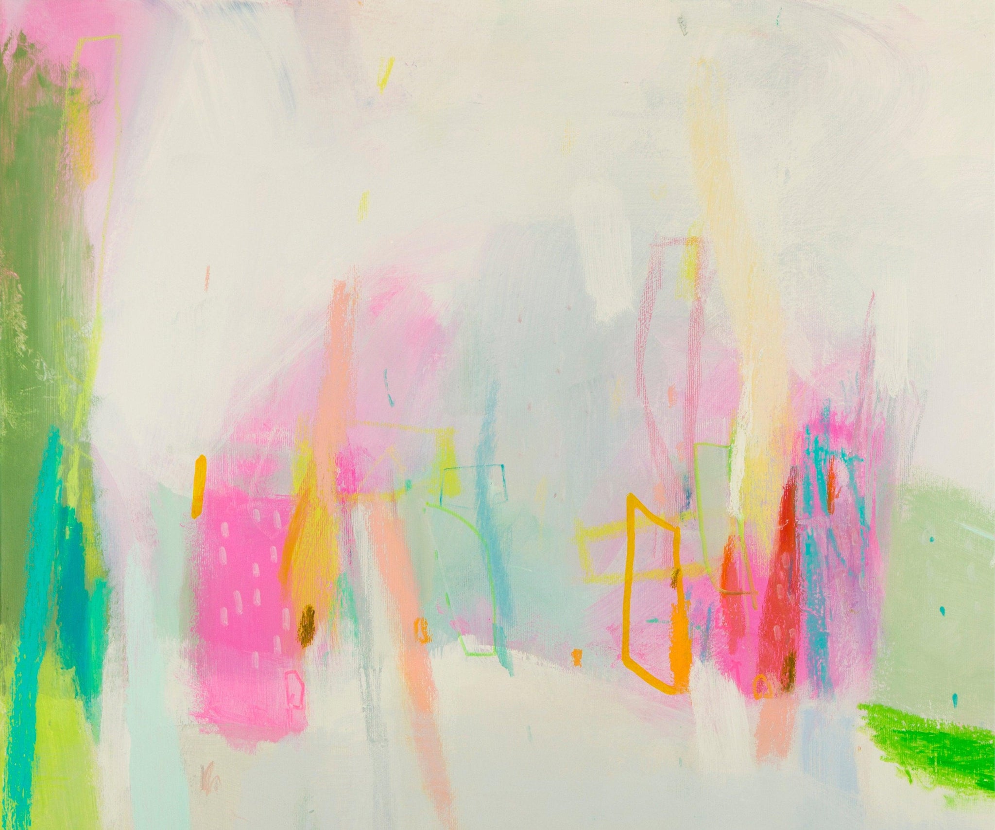 Pink minimalist print abstract wall art, modern landscape print art extra large wall art by Camilo Mattis - camilomattis.com