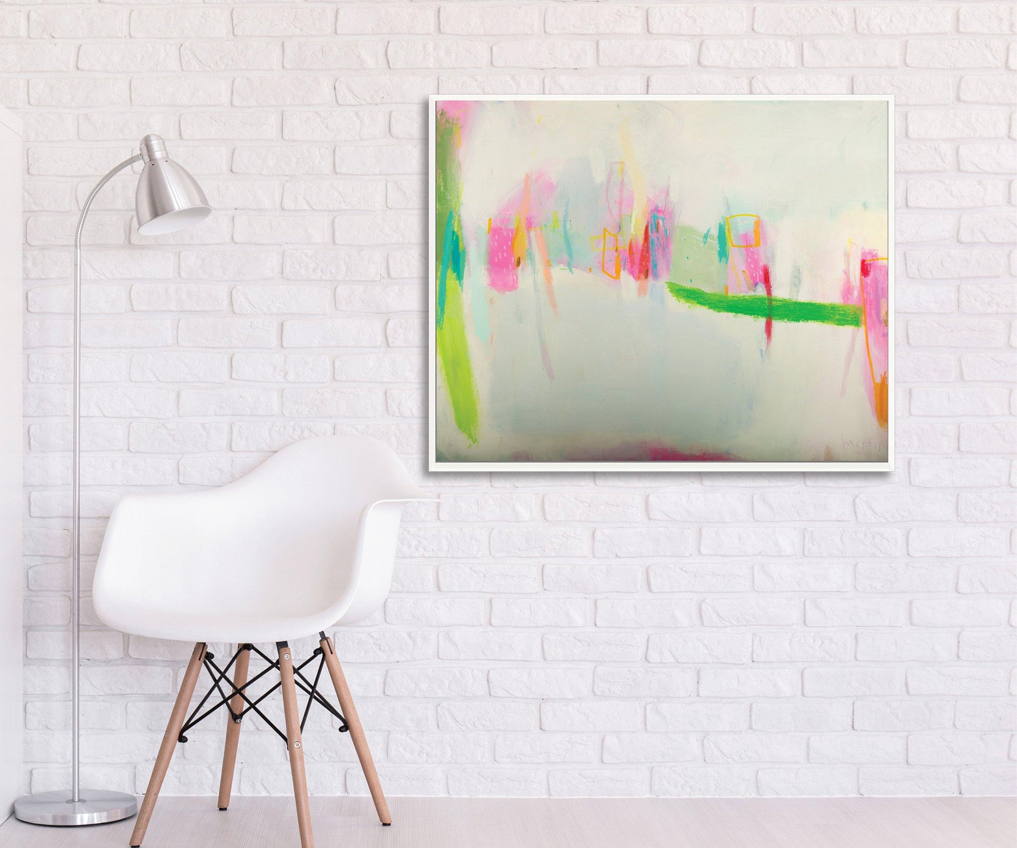 Pink minimalist print abstract wall art, modern landscape print art extra large wall art by Camilo Mattis - camilomattis.com