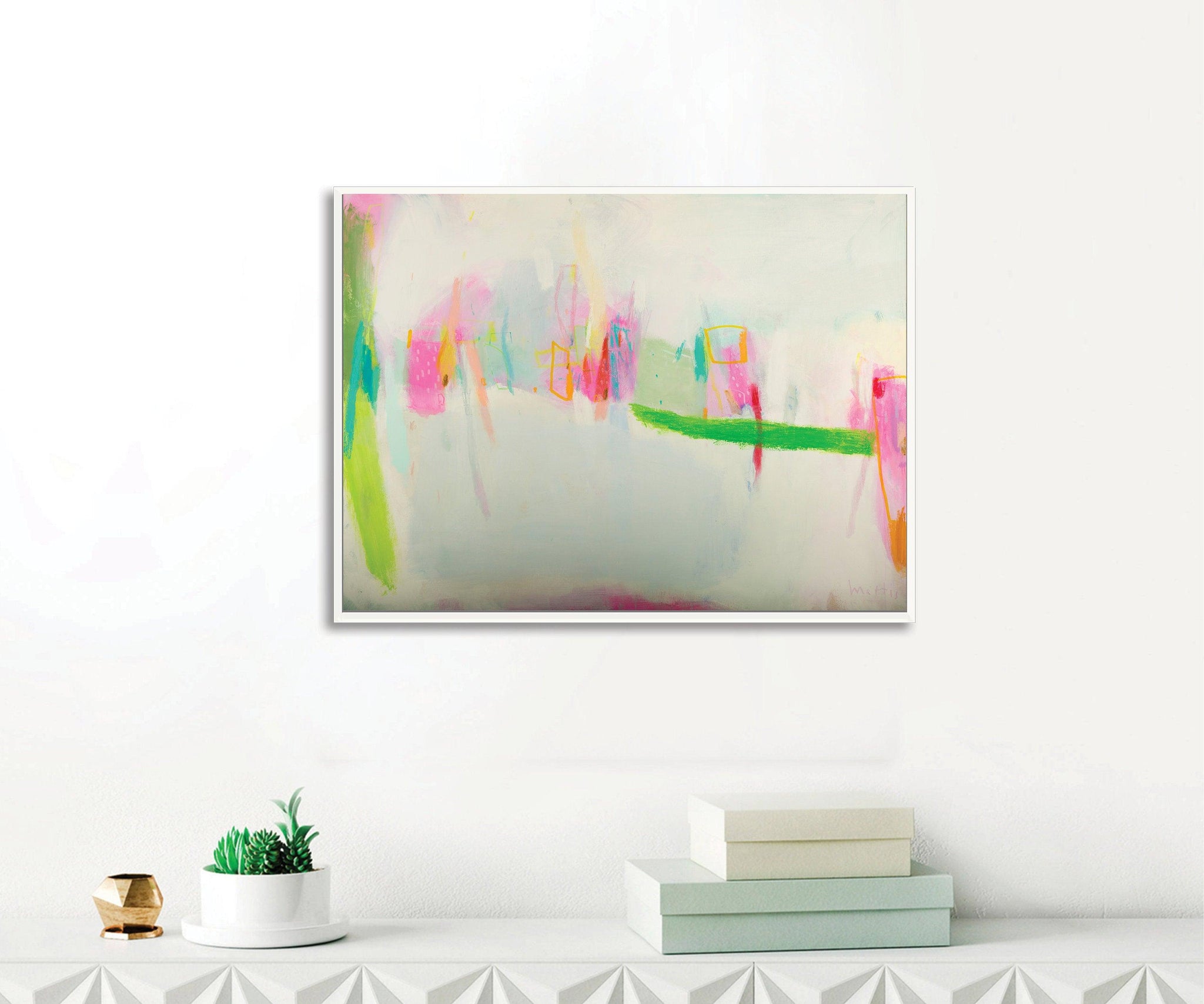 Pink minimalist print abstract wall art, modern landscape print art extra large wall art by Camilo Mattis - camilomattis.com