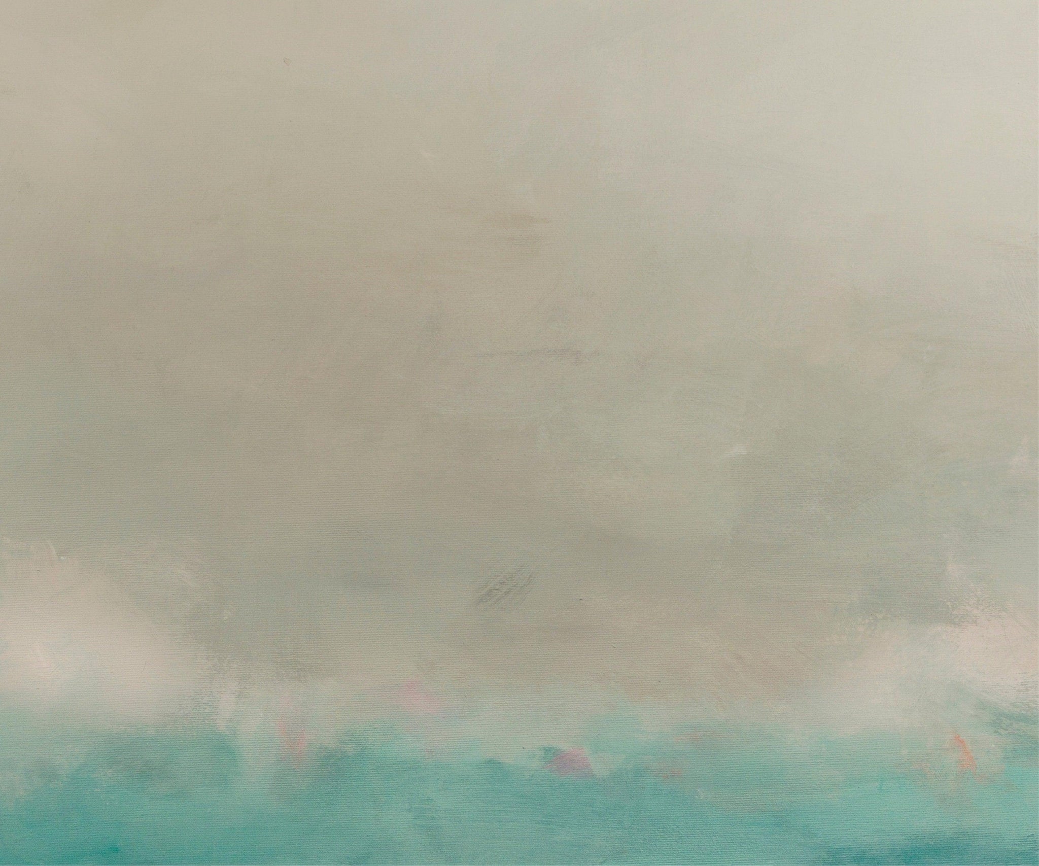 Teal minimalist abstract wall art, modern landscape art extra large wall art by Camilo Mattis
