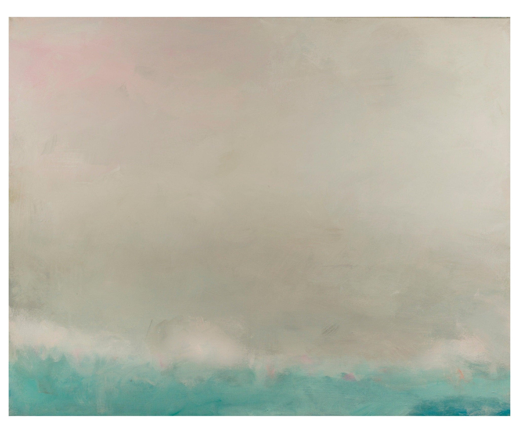 Teal minimalist abstract wall art, modern landscape art extra large wall art by Camilo Mattis