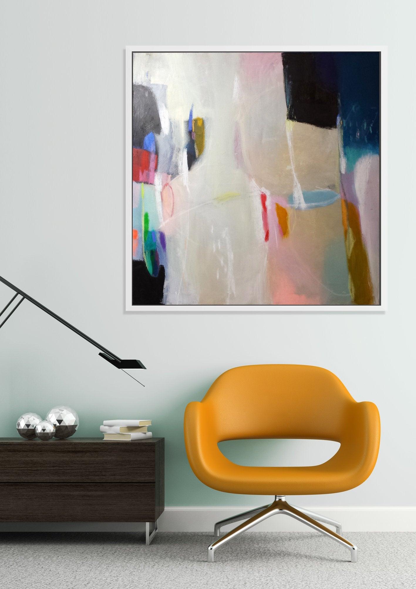 Abstract Art Print, Geometric wall Art, Large Wall Art, Bedroom Art Print, Print on Canvas, Art Print for living Room - camilomattis.com