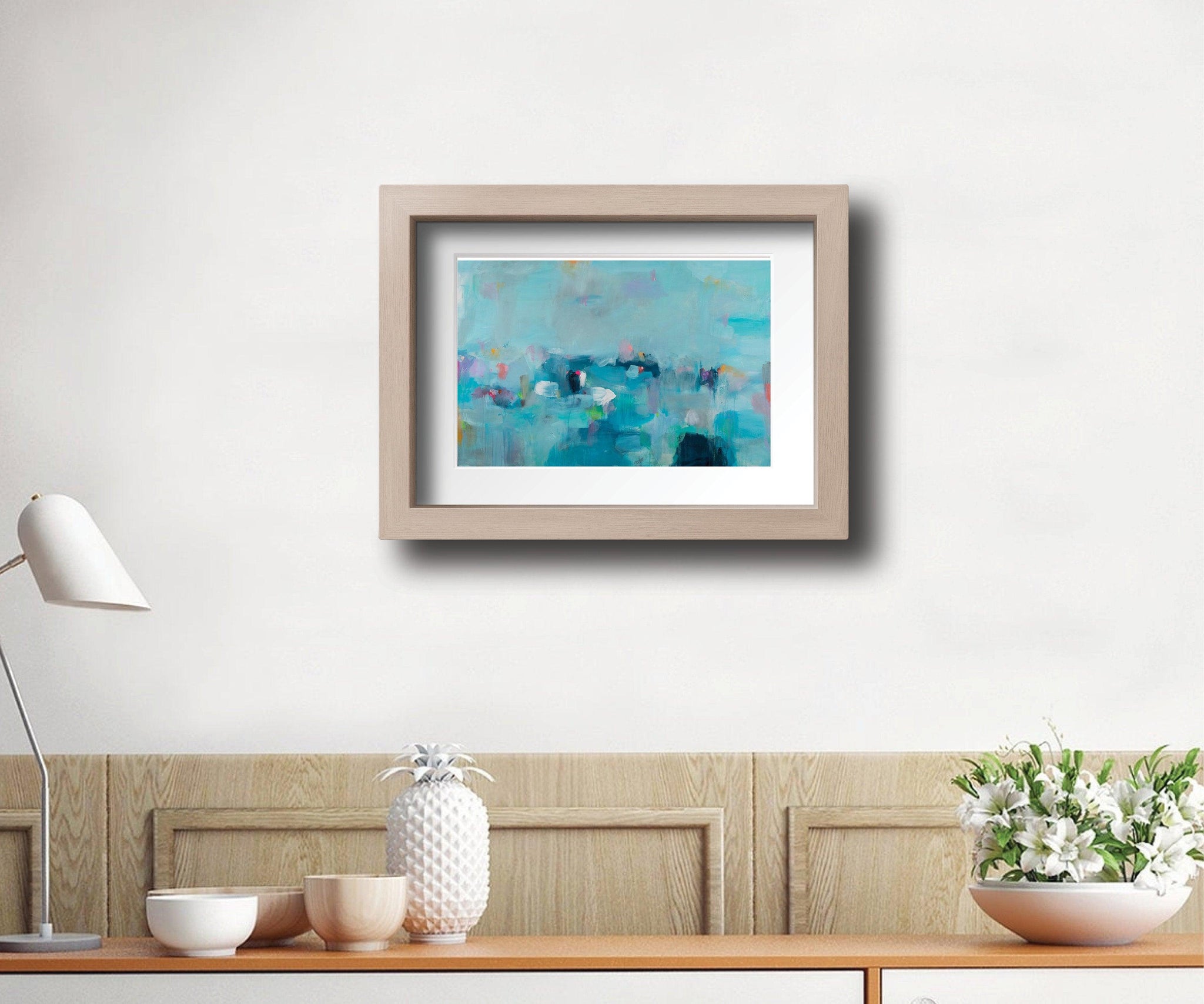 Extra large blue abstract art, wall art print, ocean print, art print, large print, seascape print abstract by Camilo Mattis - camilomattis.com