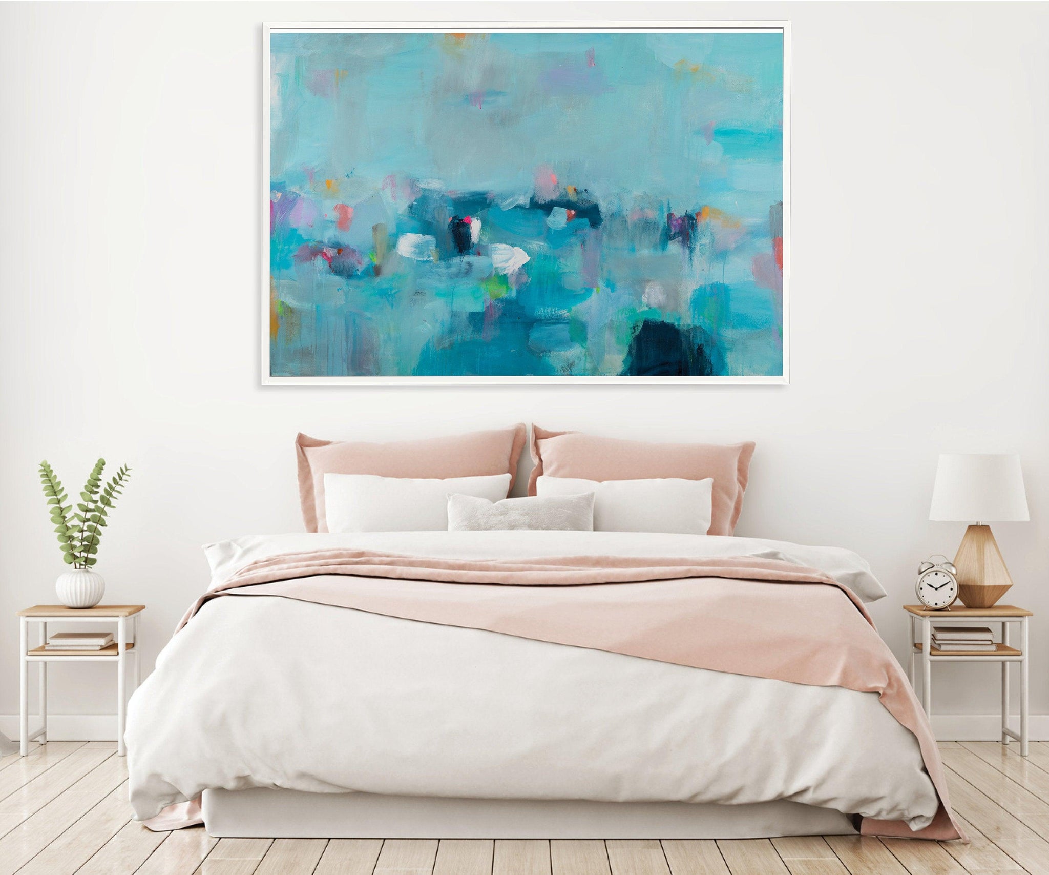 Extra large blue abstract art, wall art print, ocean print, art print, large print, seascape print abstract by Camilo Mattis - camilomattis.com