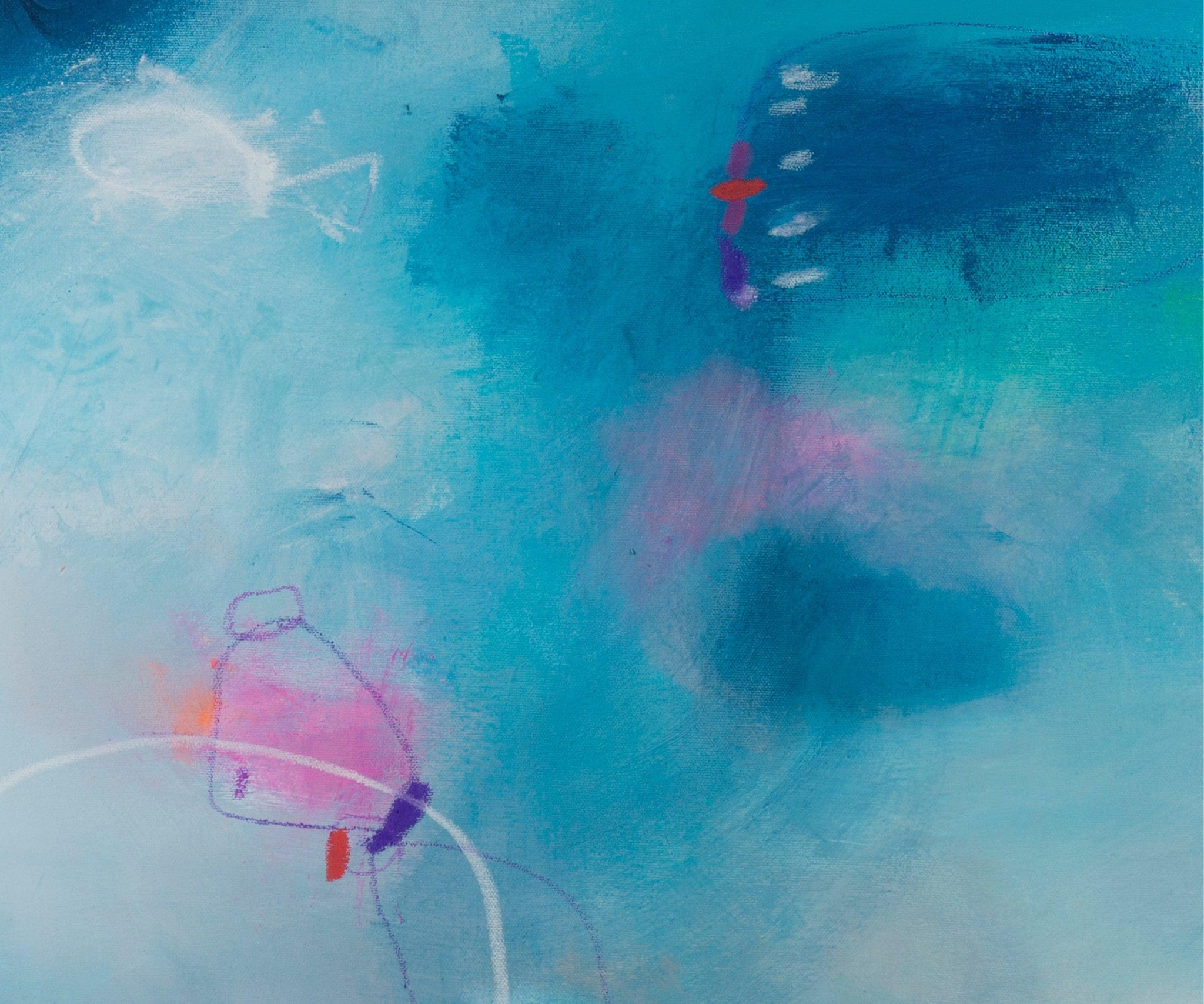 Extra large abstract print modern blue wall art, contemporary print blue minimalist painting print, acrylic abstract painting - camilomattis.com
