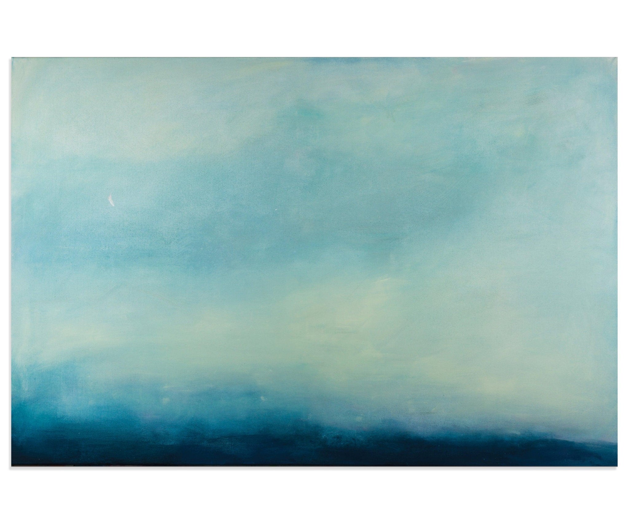 Landscape original painting Light blue ocean cloud painting tale seascape painting on canvas by Camilo Mattis - camilomattis.com