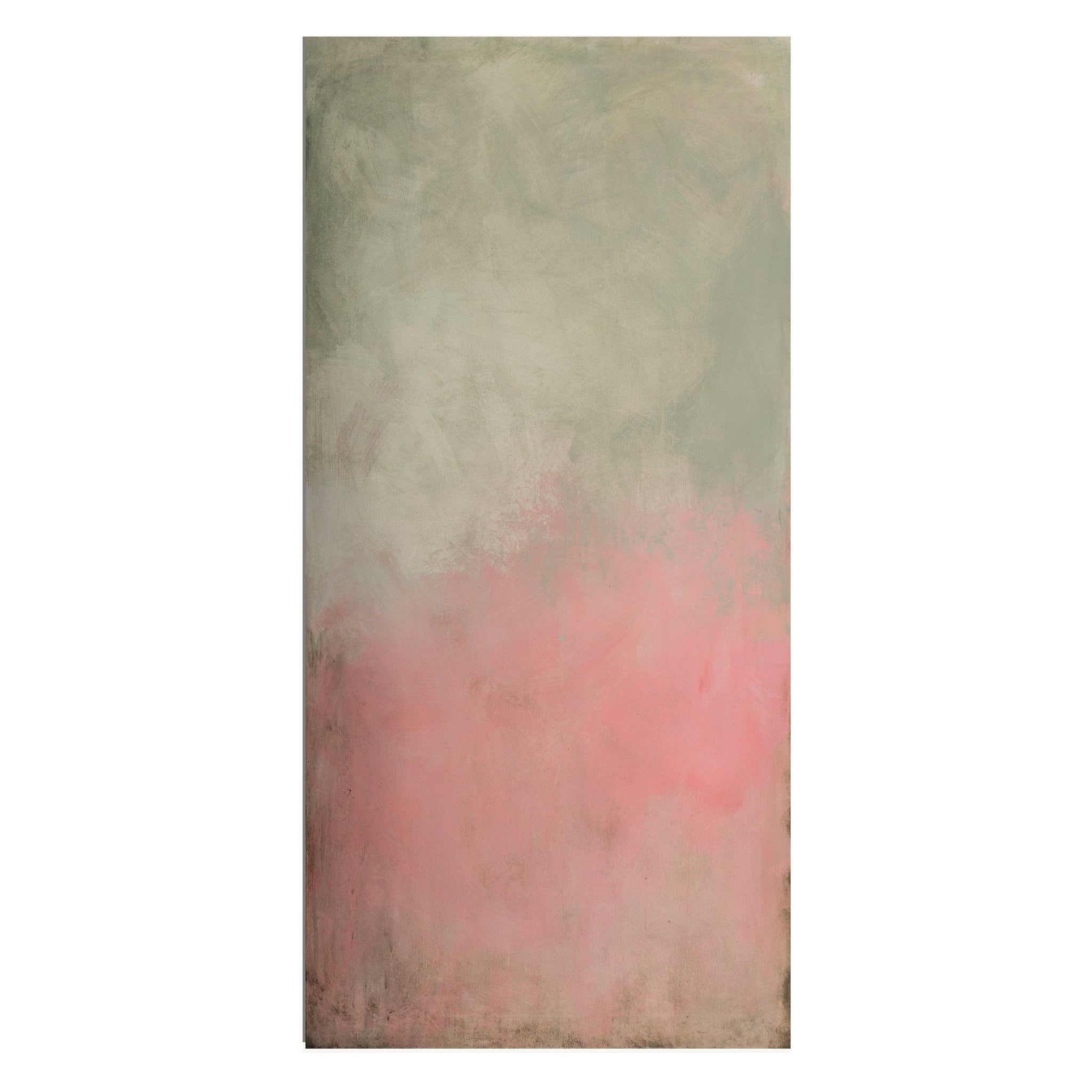 Green minimalist Abstract fine art originalt, Large wall art, Abstract painting green and pink - camilomattis.com