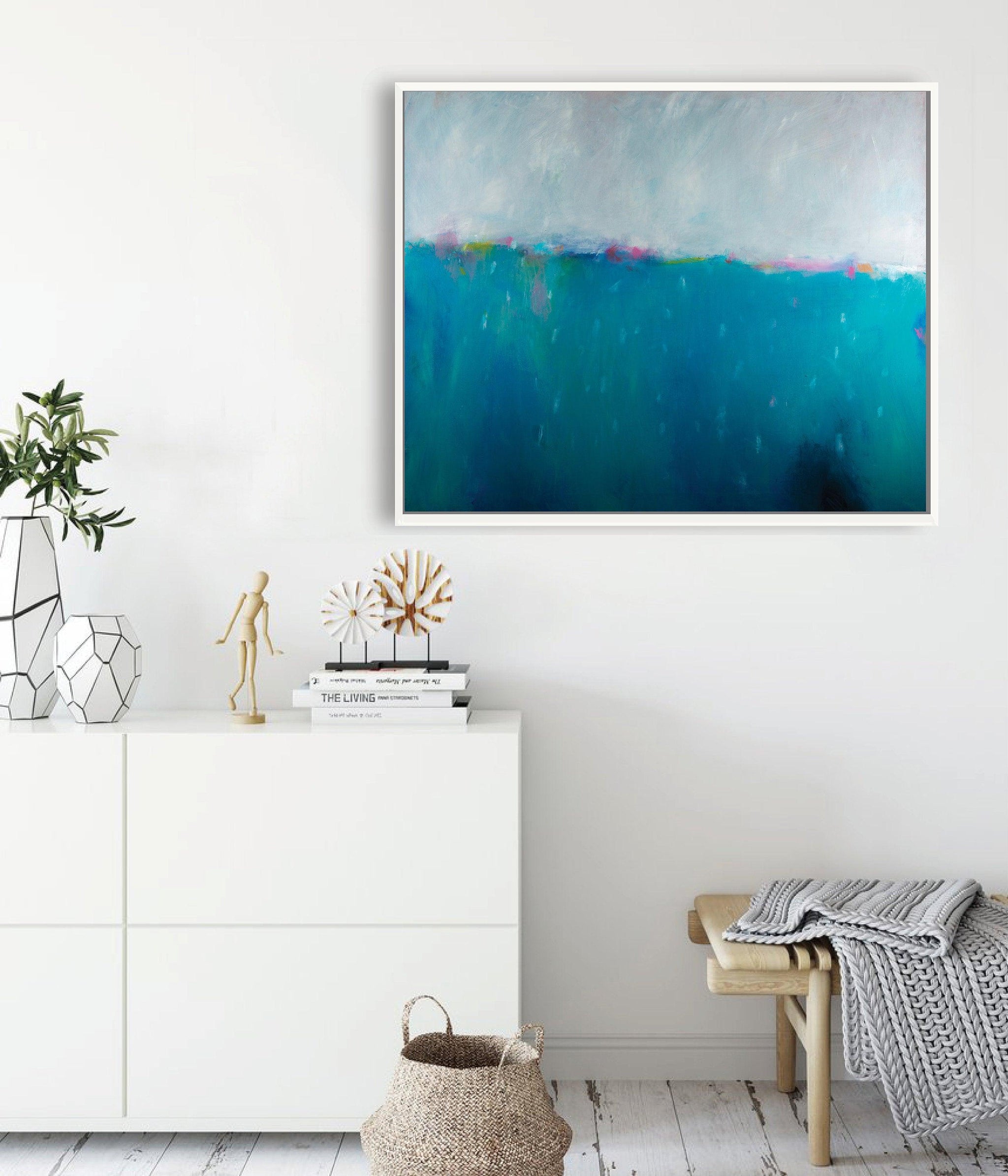 Coastal wall art print, Ocean canvas art print, extra large wall art beach print - camilomattis.com