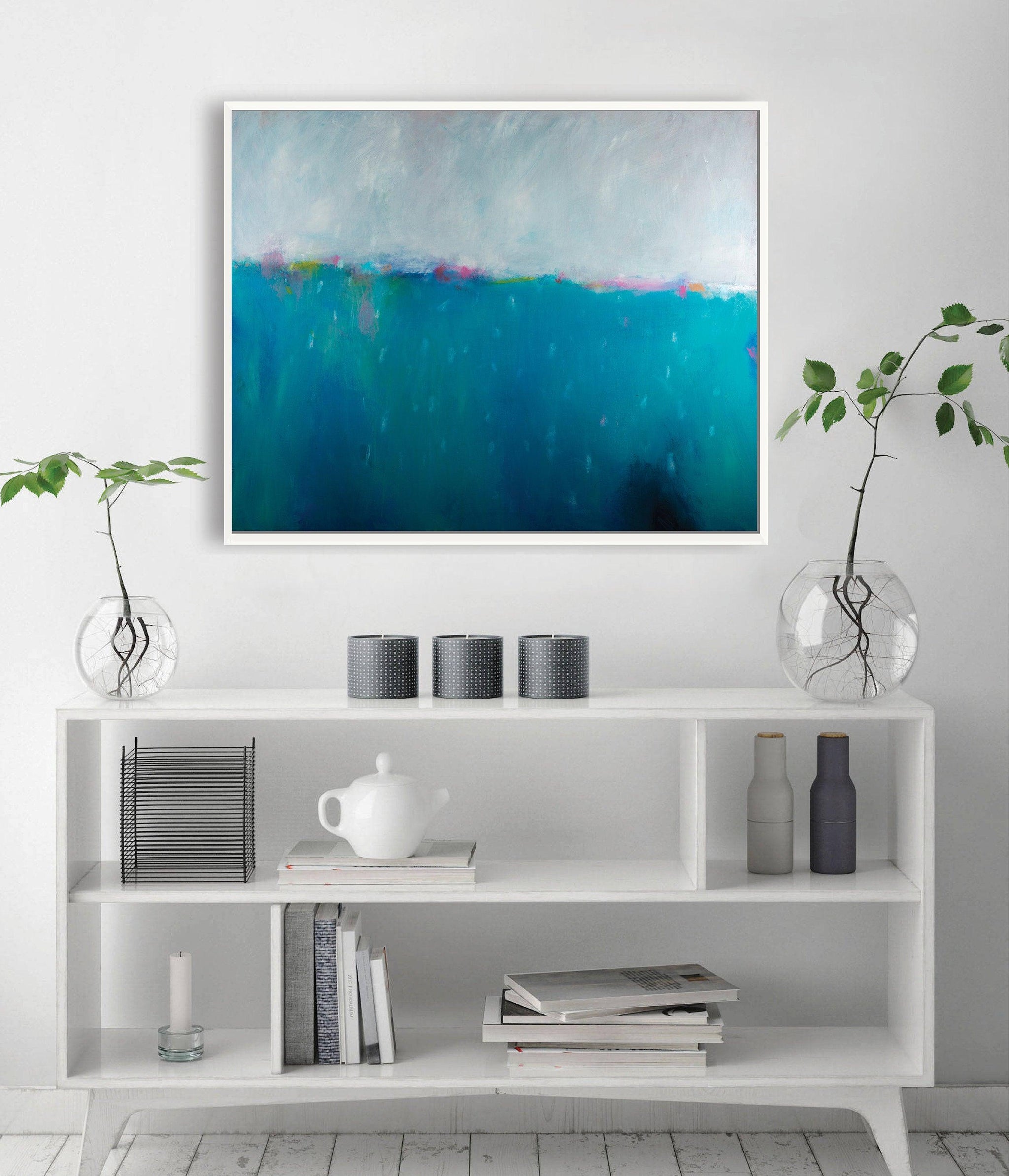 Coastal wall art print, Ocean canvas art print, extra large wall art beach print - camilomattis.com