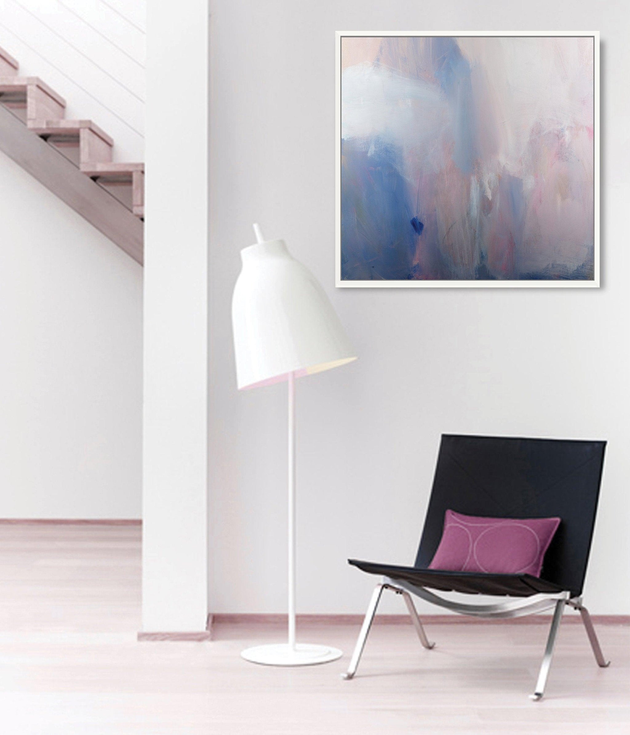 Blue oversized wall art print, ocean canvas art print extra large wall art print - camilomattis.com