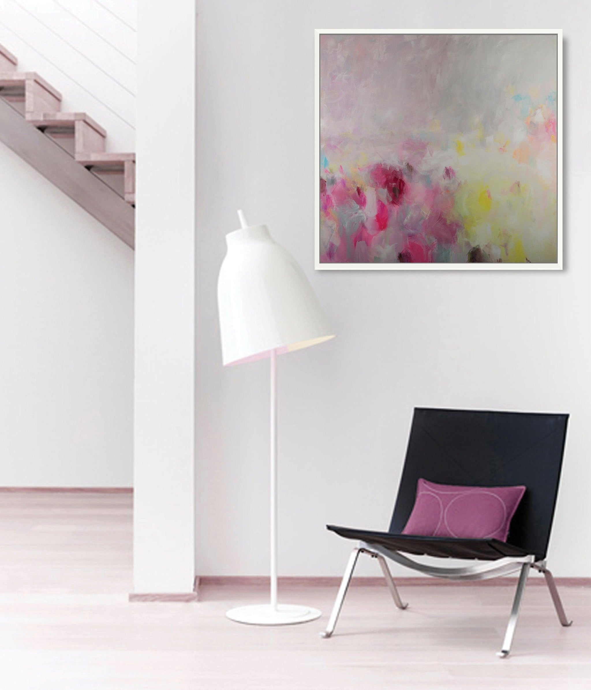 blush pink wall art oversized wall art print, colorful canvas art print extra large wall art print - camilomattis.com