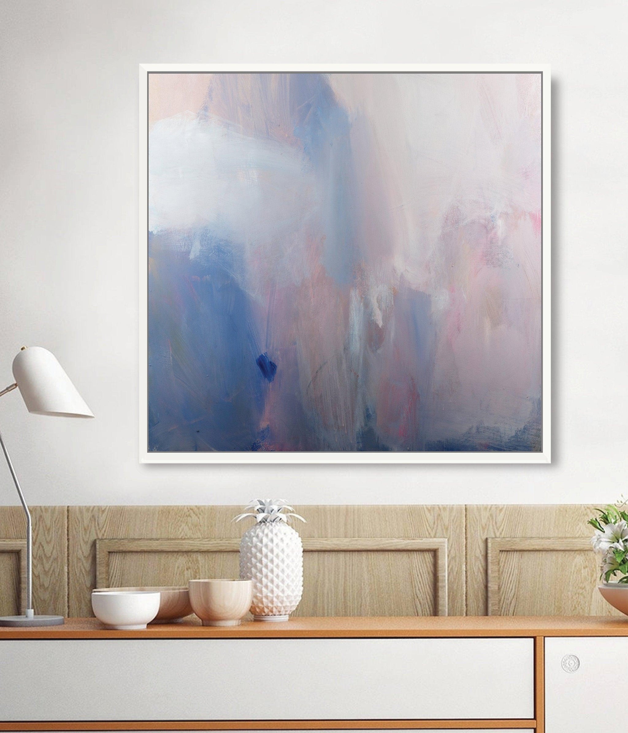 Blue oversized wall art print, ocean canvas art print extra large wall art print - camilomattis.com