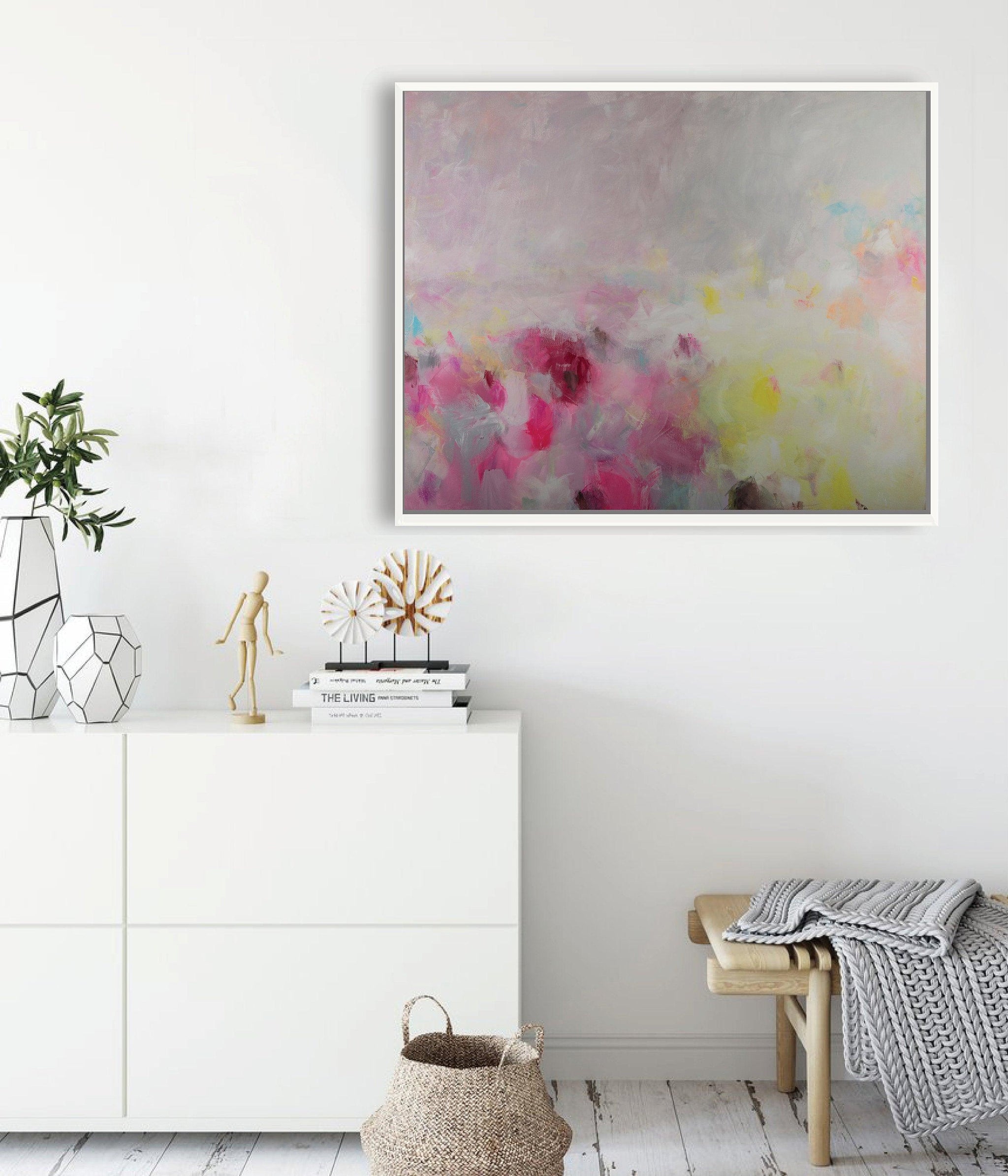 blush pink wall art oversized wall art print, colorful canvas art print extra large wall art print - camilomattis.com