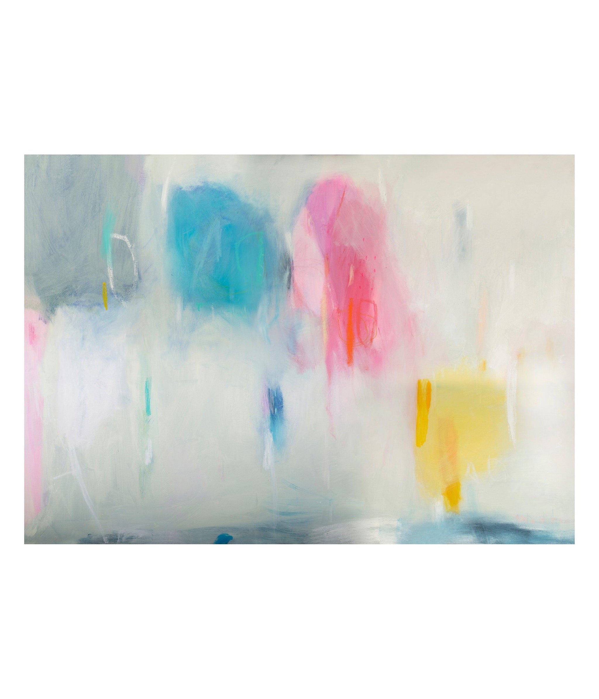 light blue abstract art print oversized wall art extra large wall print zen wall art - camilomattis.com