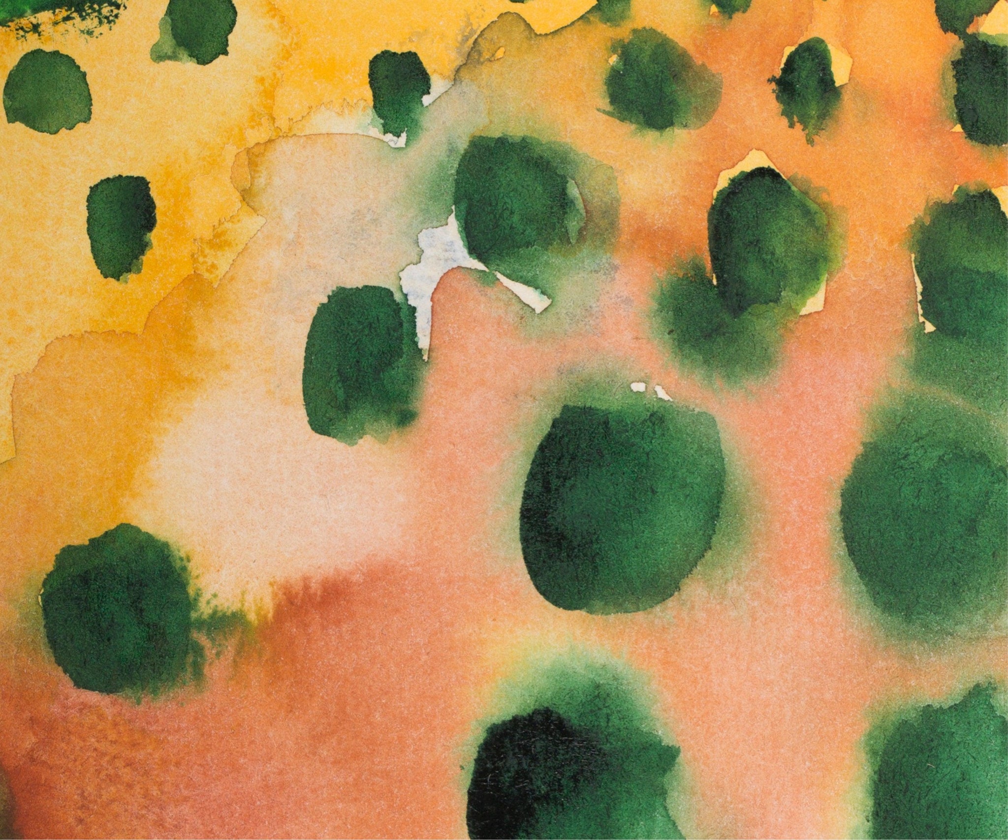 Olive trees landscape watercolor painting miniature painting plein air painting - camilomattis.com