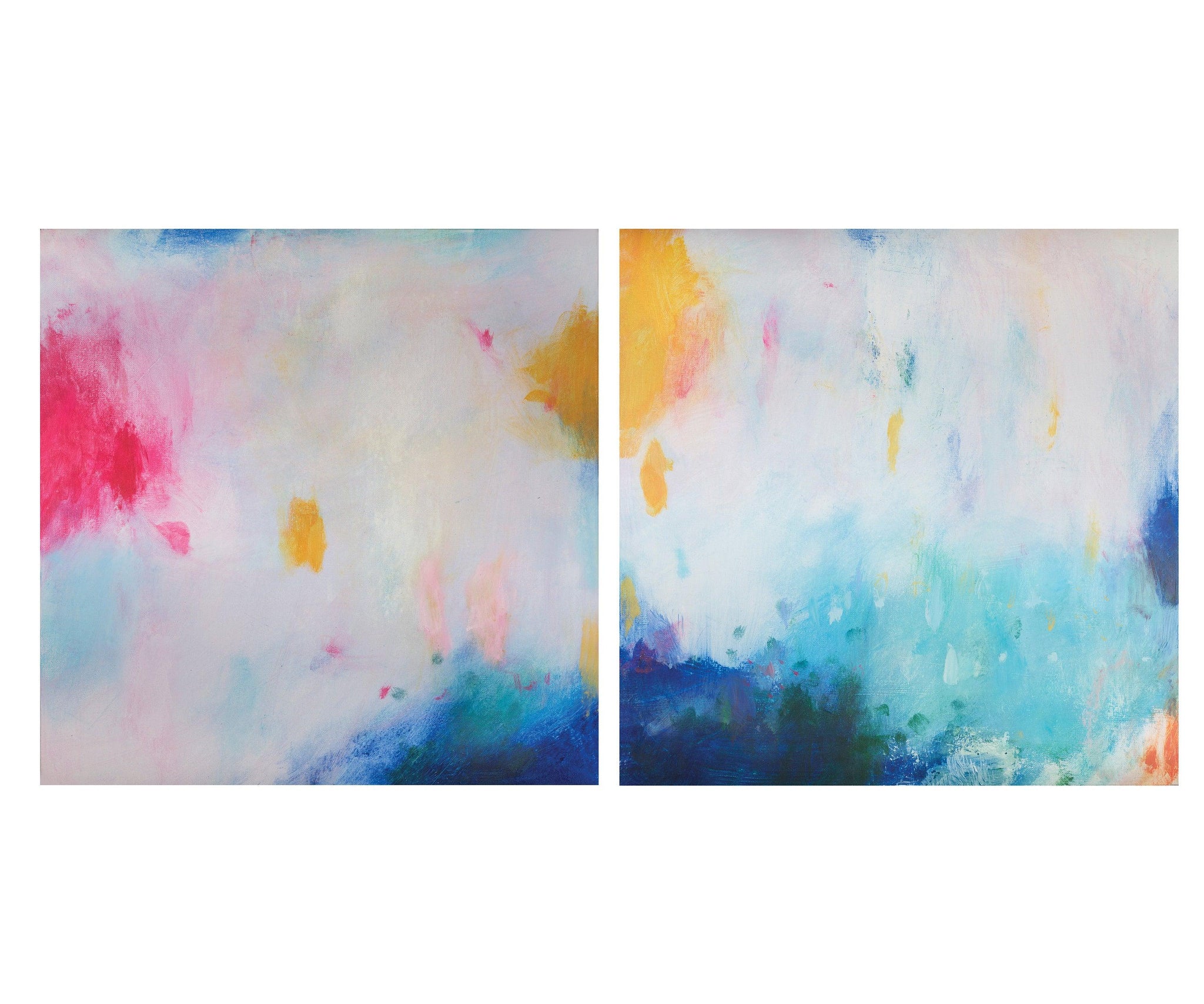 colorful extra large wall art set, Gallery wall set prints, Acrylic Abstract Painting gallery wall prints, blush pink wall art print - camilomattis.com