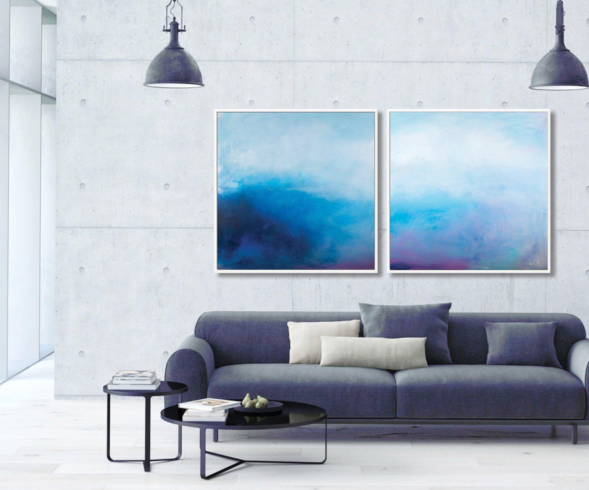 Extra large Abstract Beach Painting on Canvas, Original Art, Ocean Painting, Modern Art, Coastal Wall Art, Living Room Wall Art - camilomattis.com