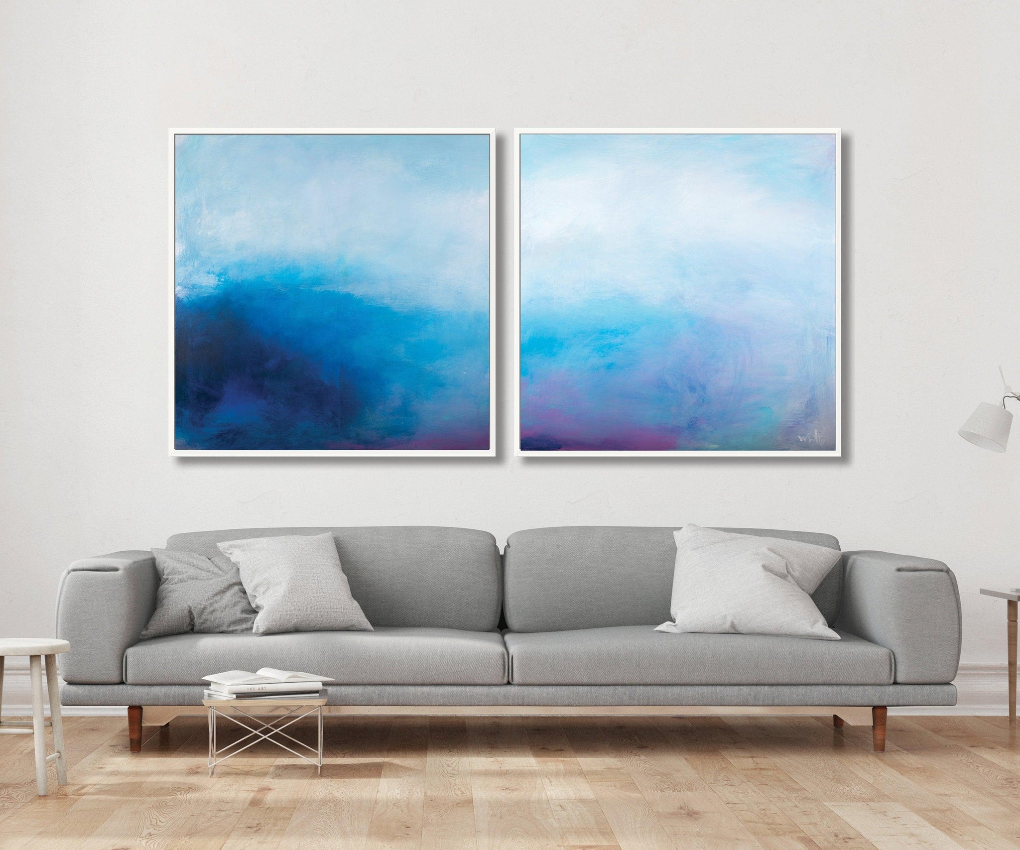 Extra large Abstract Beach Painting on Canvas, Original Art, Ocean Painting, Modern Art, Coastal Wall Art, Living Room Wall Art - camilomattis.com