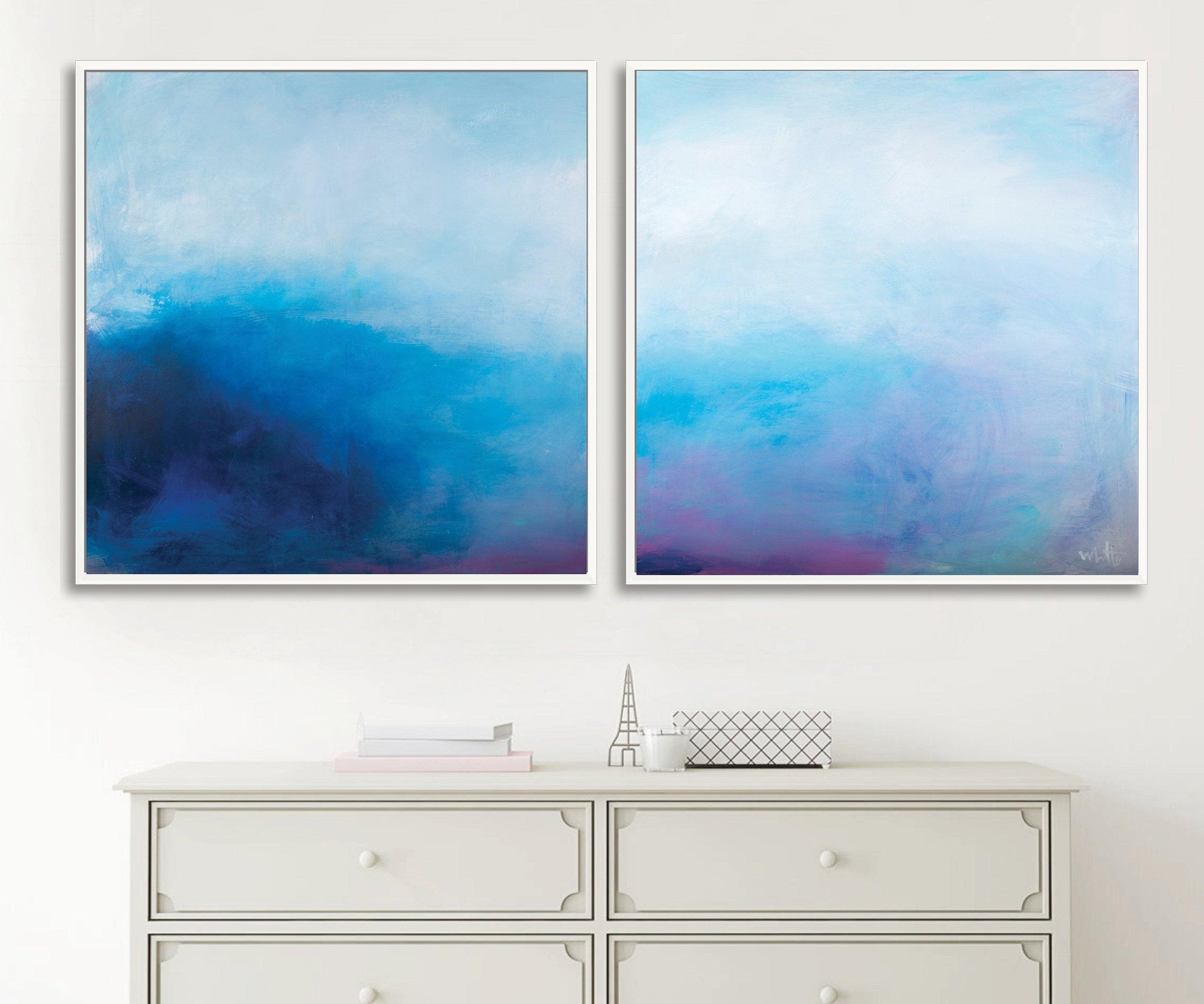 Extra large Abstract Beach Painting on Canvas, Original Art, Ocean Painting, Modern Art, Coastal Wall Art, Living Room Wall Art - camilomattis.com