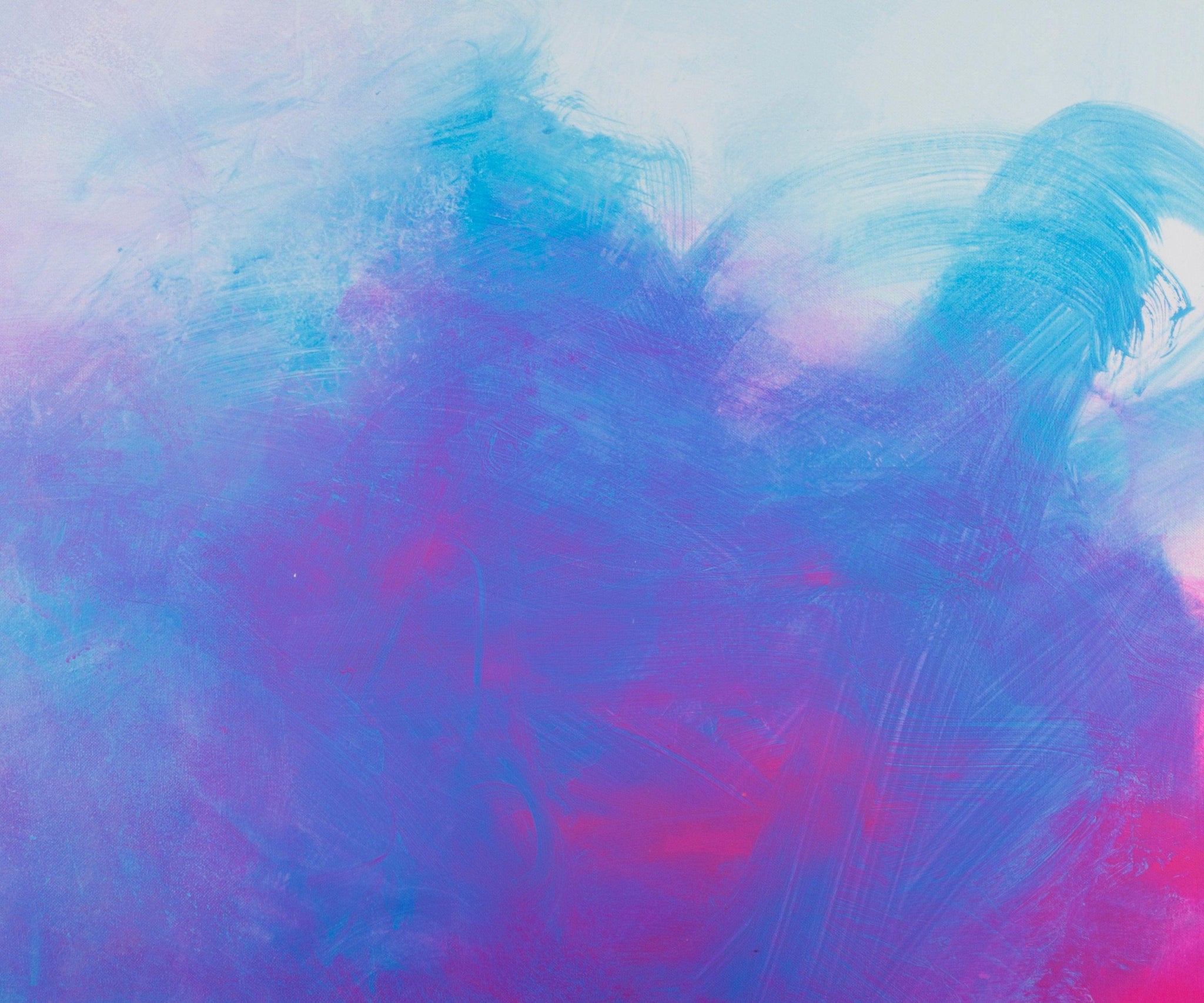 Blue extra large wall art, oversized wall art cloud painting original wave painting - camilomattis.com