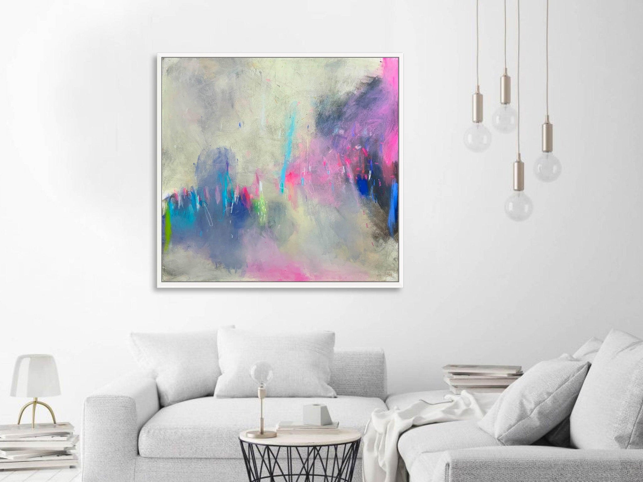 Extra large wall art, Teal wall art abstract painting, gallery wall, large wall art, wall art canvas, Teal abstract, Landscape painting - camilomattis.com