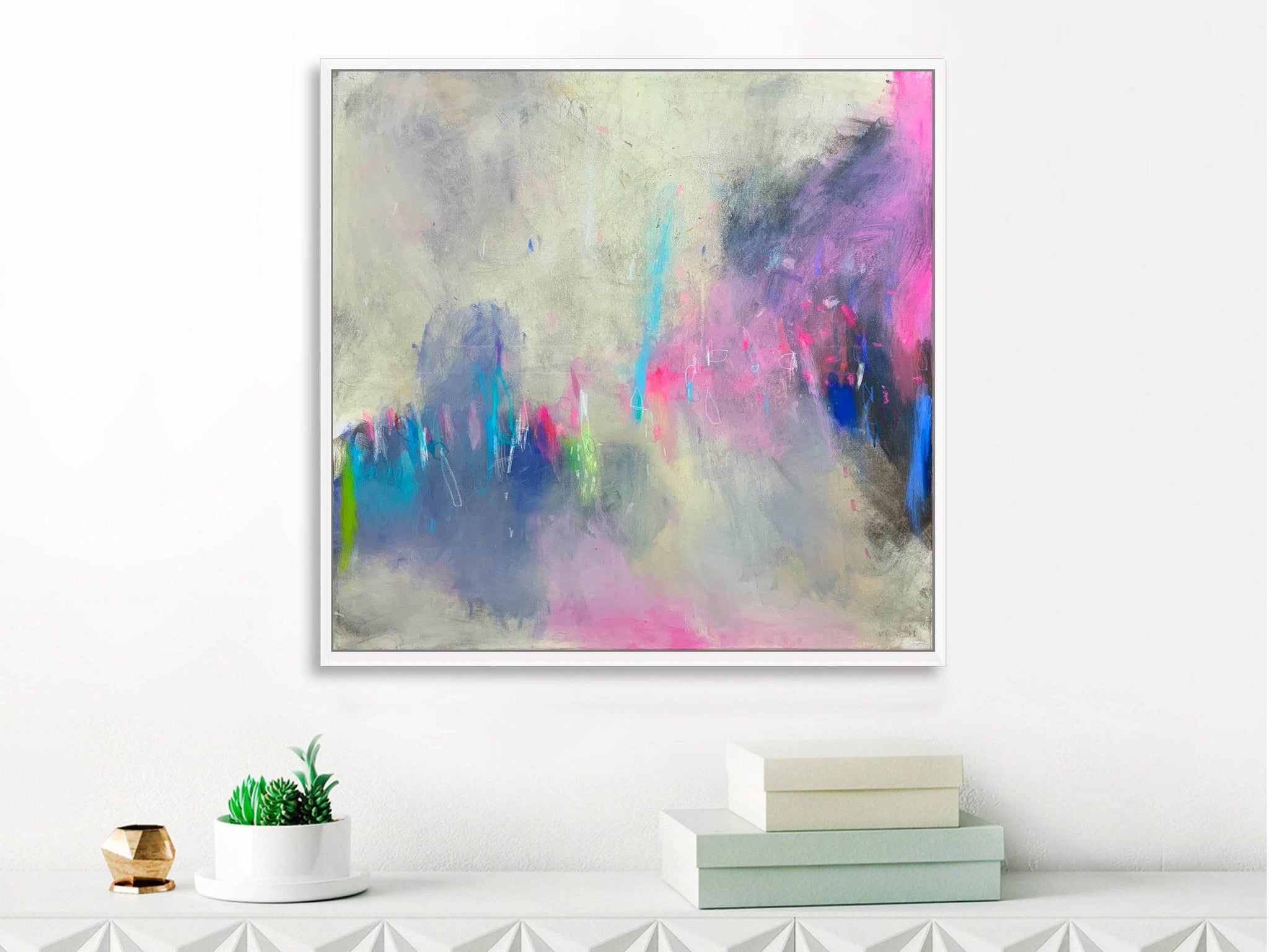 Extra large wall art, Teal wall art abstract painting, gallery wall, large wall art, wall art canvas, Teal abstract, Landscape painting - camilomattis.com