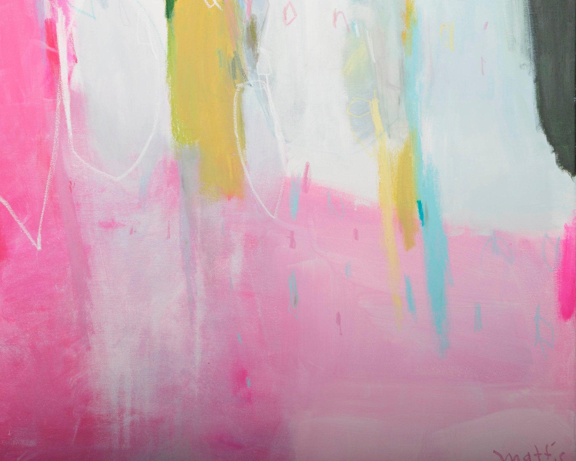Extra large wall art, Pink wall art abstract painting, Pink fine art, wall art canvas, Teal abstract, painting on canvas - camilomattis.com