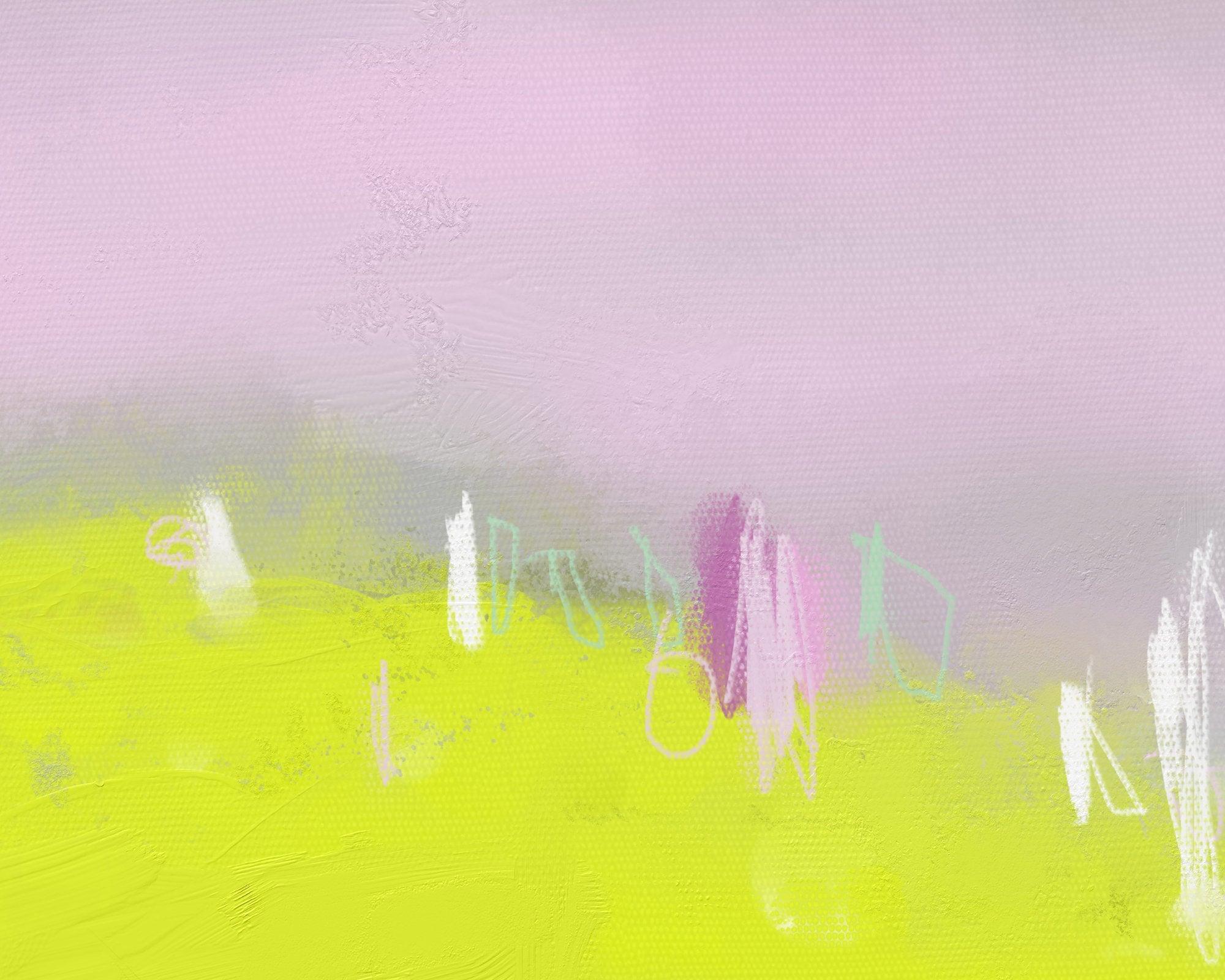 Pink and Green, large abstract painting, Large wall art print, Pink abstract print, colorful print, giclee print, Camilo Mattis - camilomattis.com