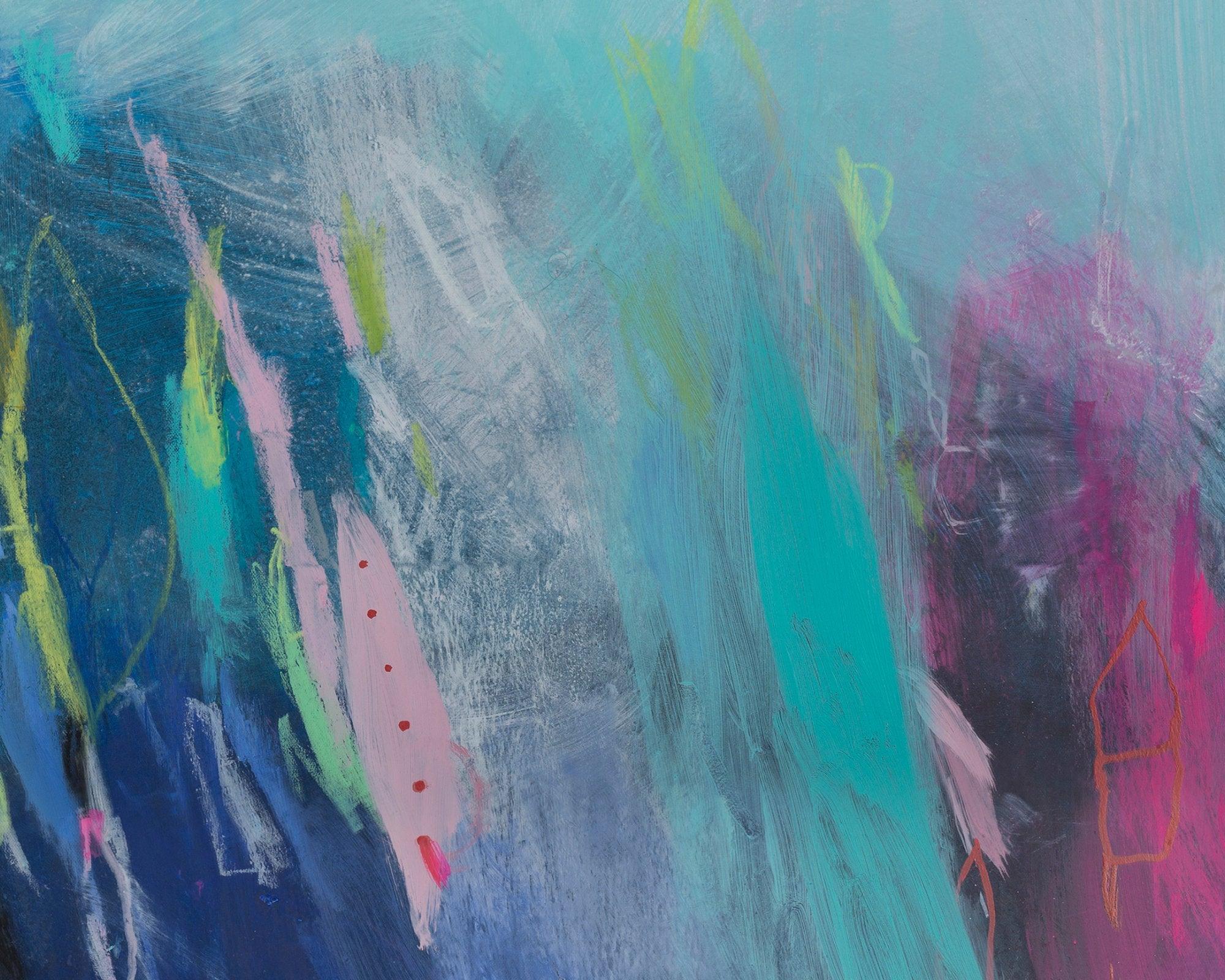 Large original art abstract painting canvas, modern canvas art, Teal original painting by Camilo Mattis - camilomattis.com
